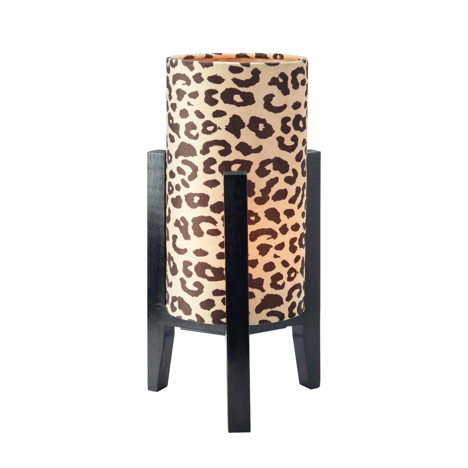 Stolová lampa Eruca, čierna/hnedá, borovica/látka, výška 34 cm – Markslöjd