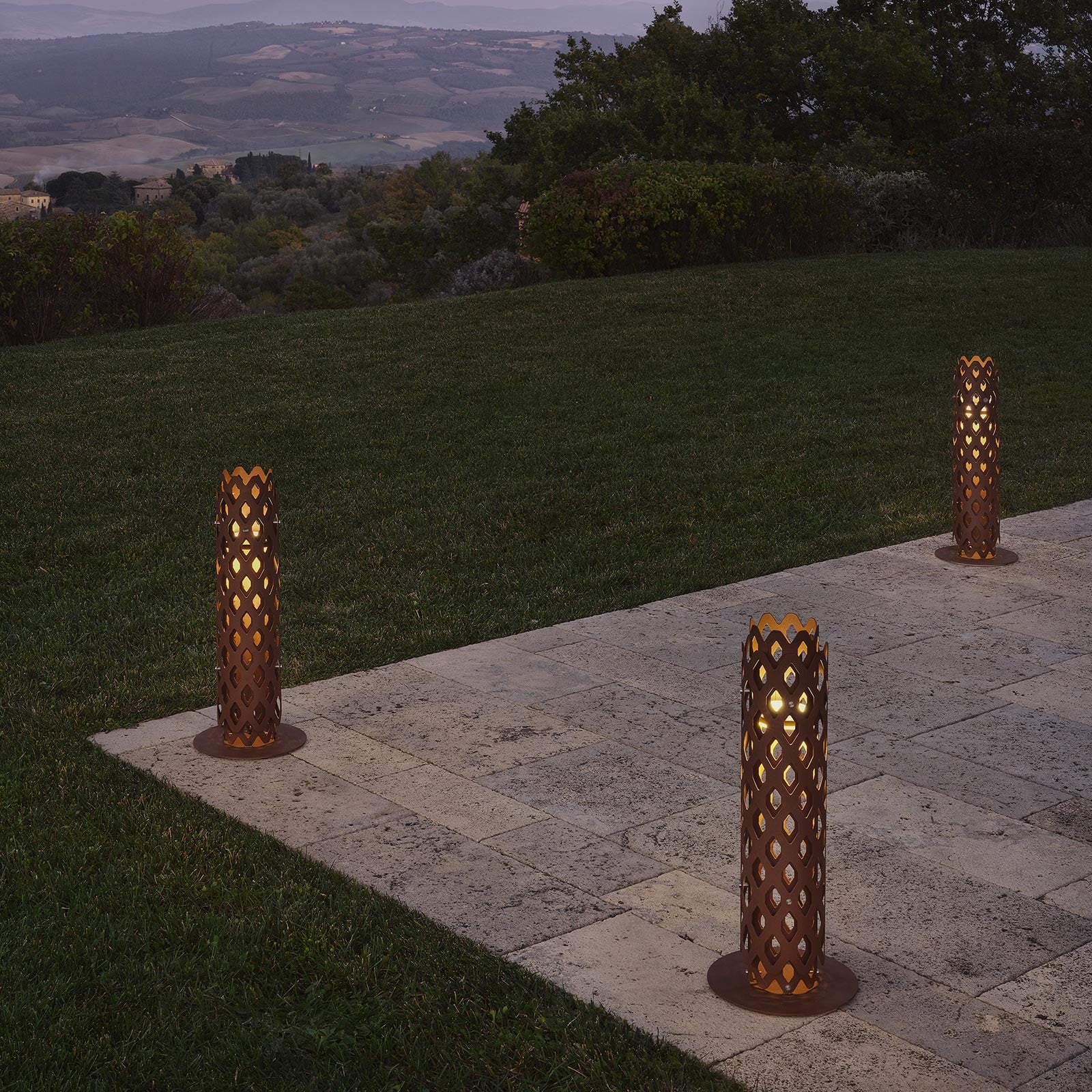 LED-Wegeleuchte Charlotte, corten, Höhe 63 cm, IP65