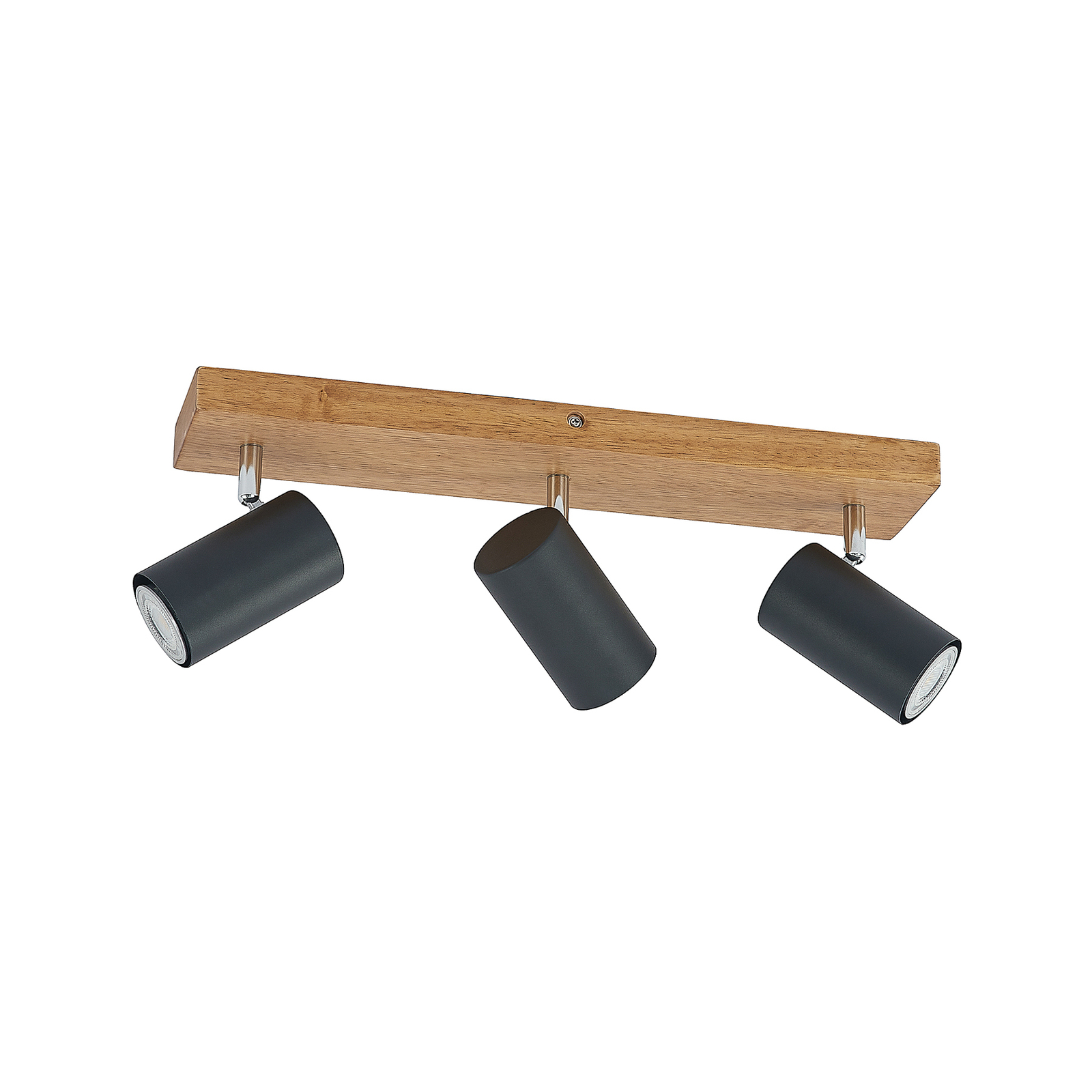 Maniva 3 Loftlampe Black/Wood - Lindby