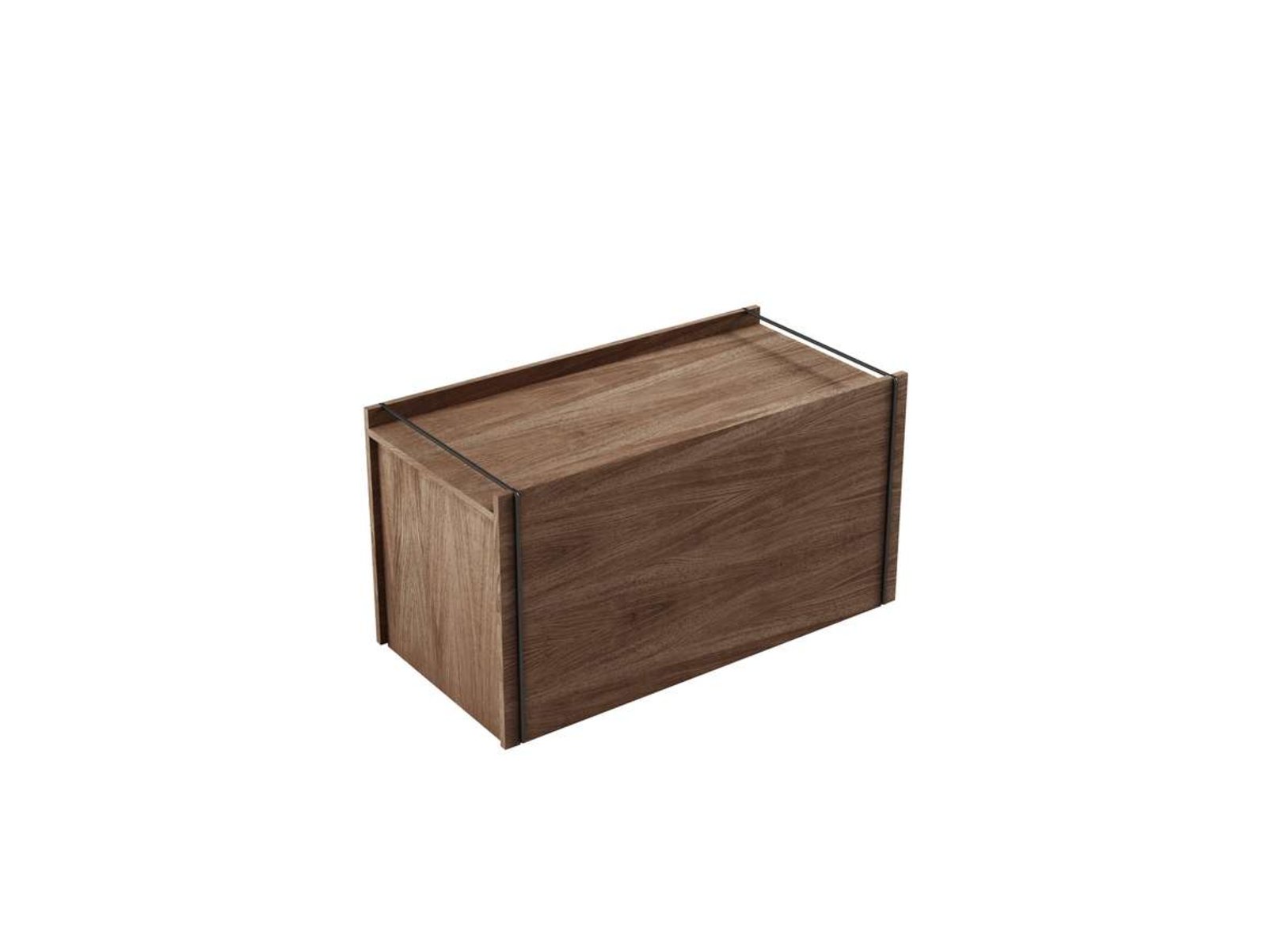 Storage Box Smoked Oak Black - Moebe