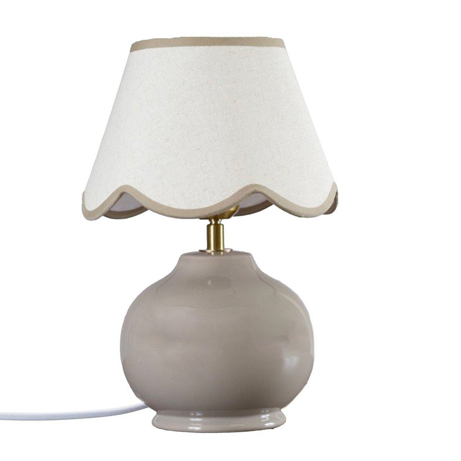 PR Home Nell table lamp, nougat, ceramic, 34 cm high, E27 PR Home Nell table lamp, nougat, ceramic, 34 cm high, E27