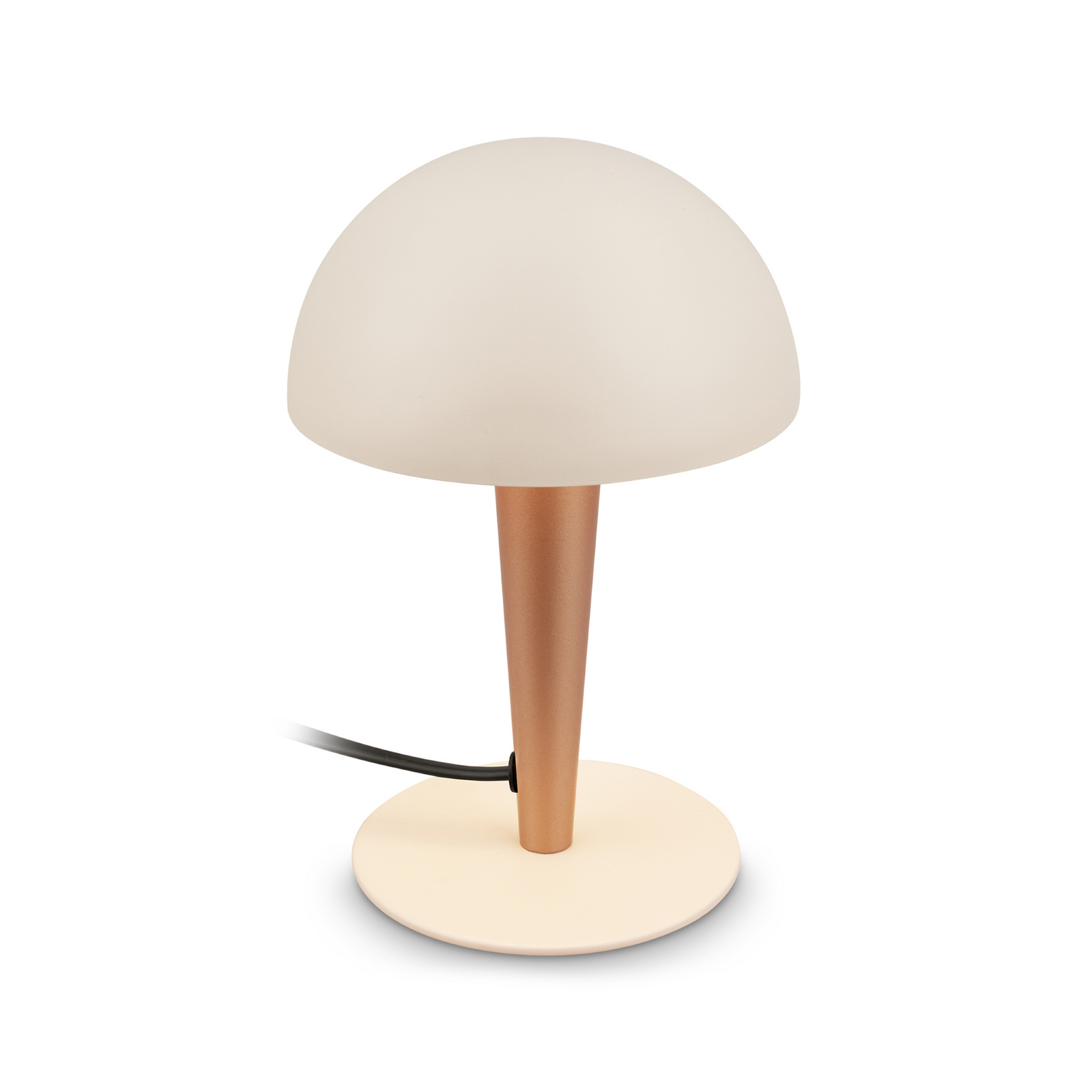 Candeeiro de mesa Wanda, castanho/cinzento, E14, altura 23 cm, metal Candeeiro de mesa Wanda, castanho/cinzento, E14, altura 23 cm, metal
