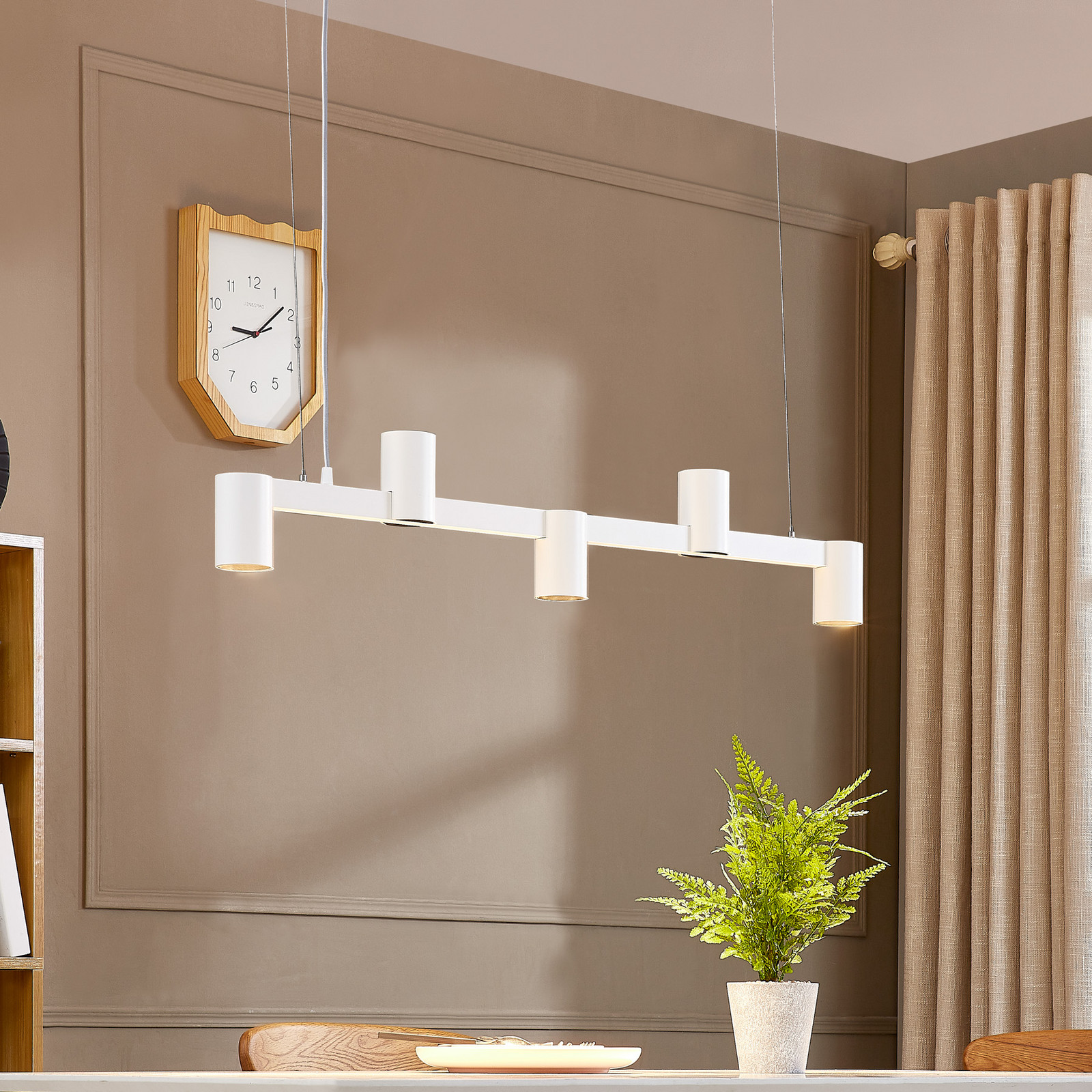 Arcchio lampă suspendată Brinja alb 120 cm lungime 5 becuri GU10 - Camera de zi / sufragerie - modern - Metal