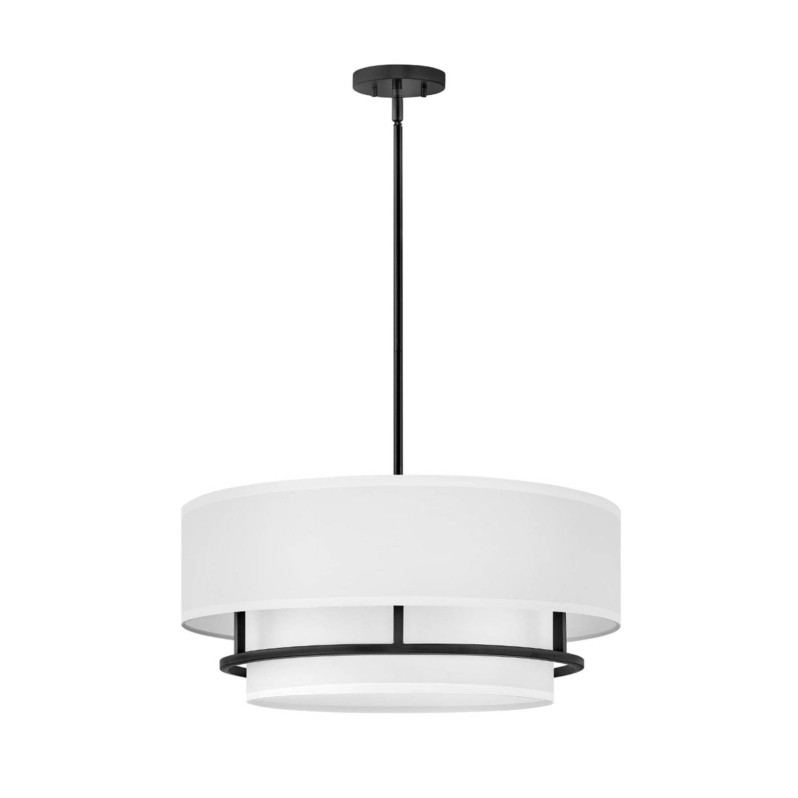 Hinkley HK-GRAHAM-L-BK Deckenleuchte GRAHAM E14 4x40W Stahl schwarz Polycotton H359cm Ø584cm dimmbar