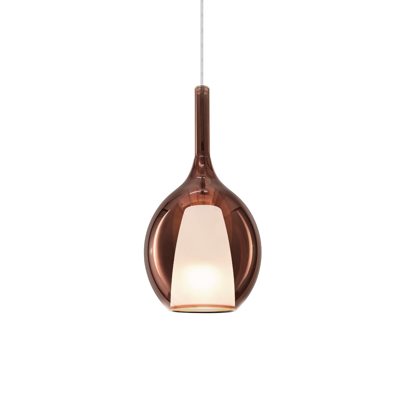 Lámpara colgante Ideal Lux Kalique 2, color cobre, Ø 18 cm