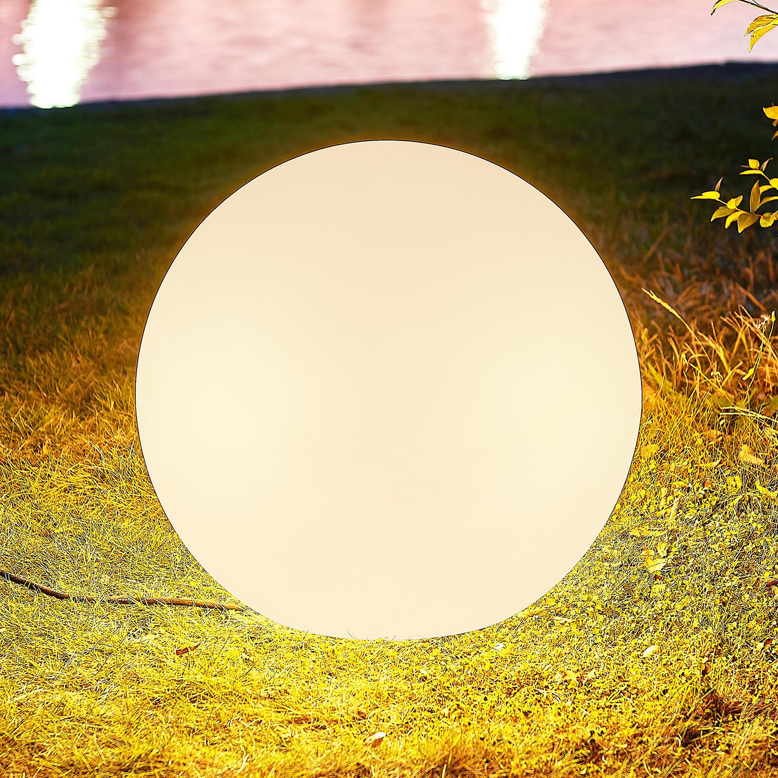 Arcchio Orlana lyskugle, Ip65, hvid, 45 cm - udendørslamper