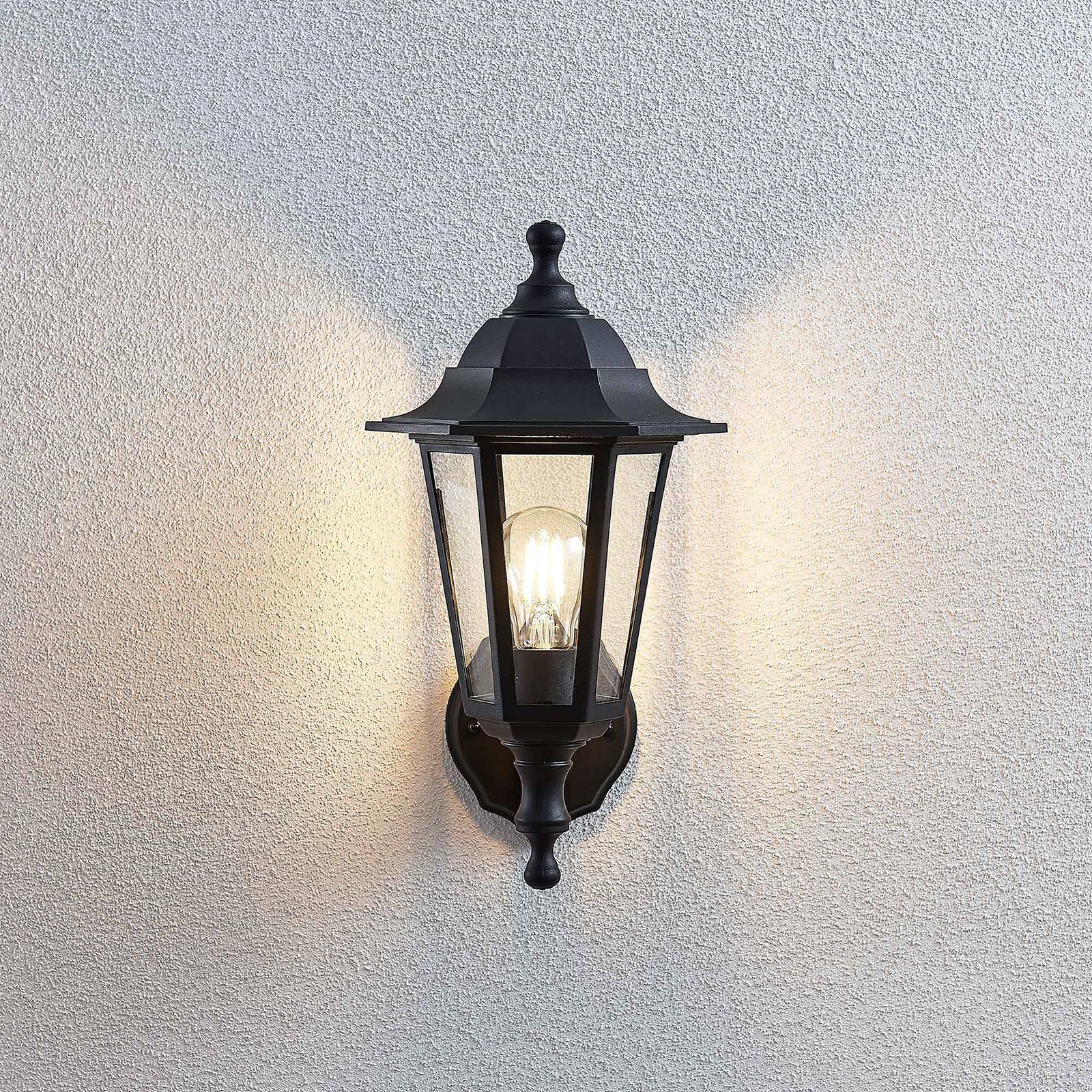 Nane Buiten Wandlamp Black - Lindby