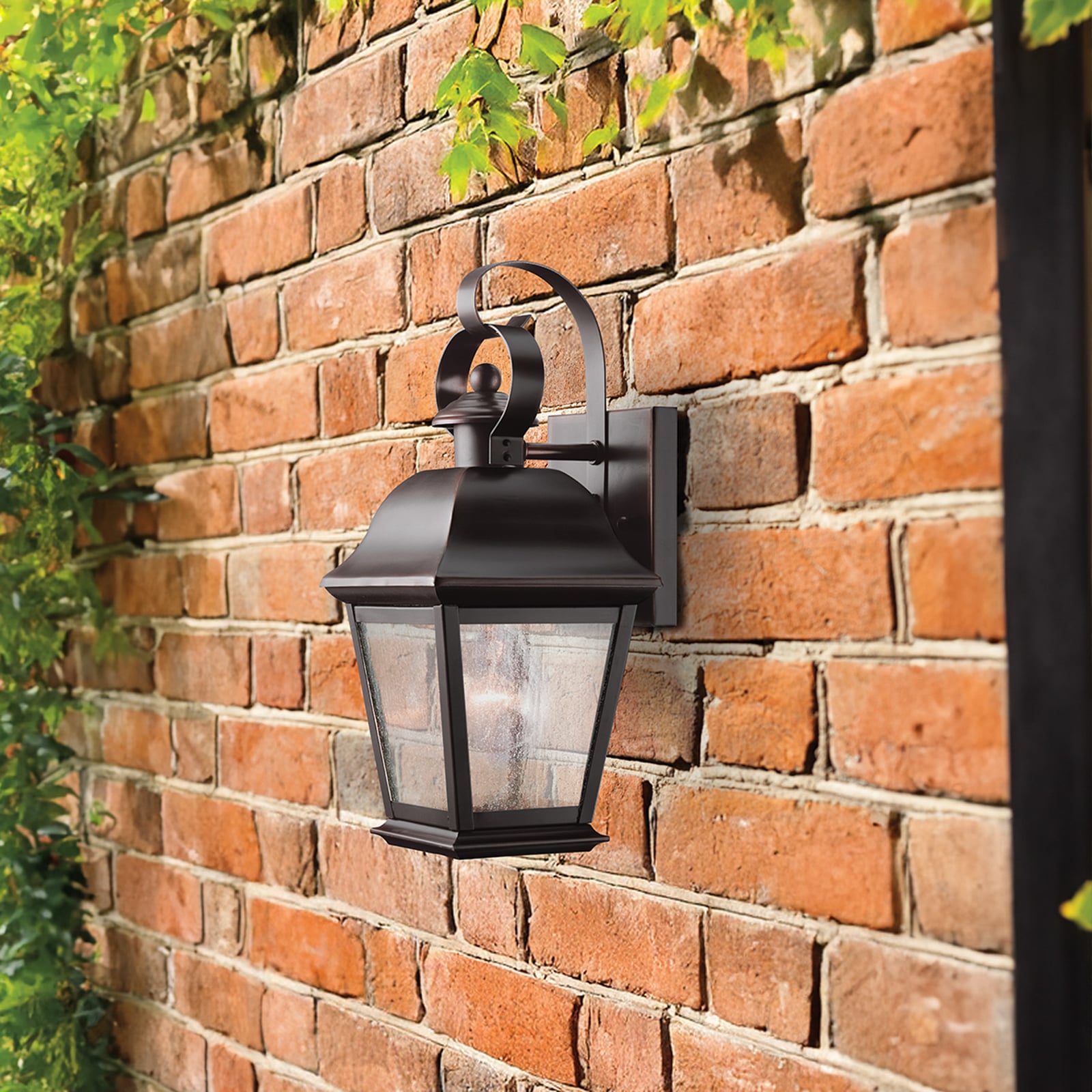 Candeeiro de parede exterior Mount Vernon, bronze antigo, 32 cm, IP44 - KICHLER Candeeiro de parede exterior Mount Vernon, bronze antigo, 32 cm, IP44 - KICHLER