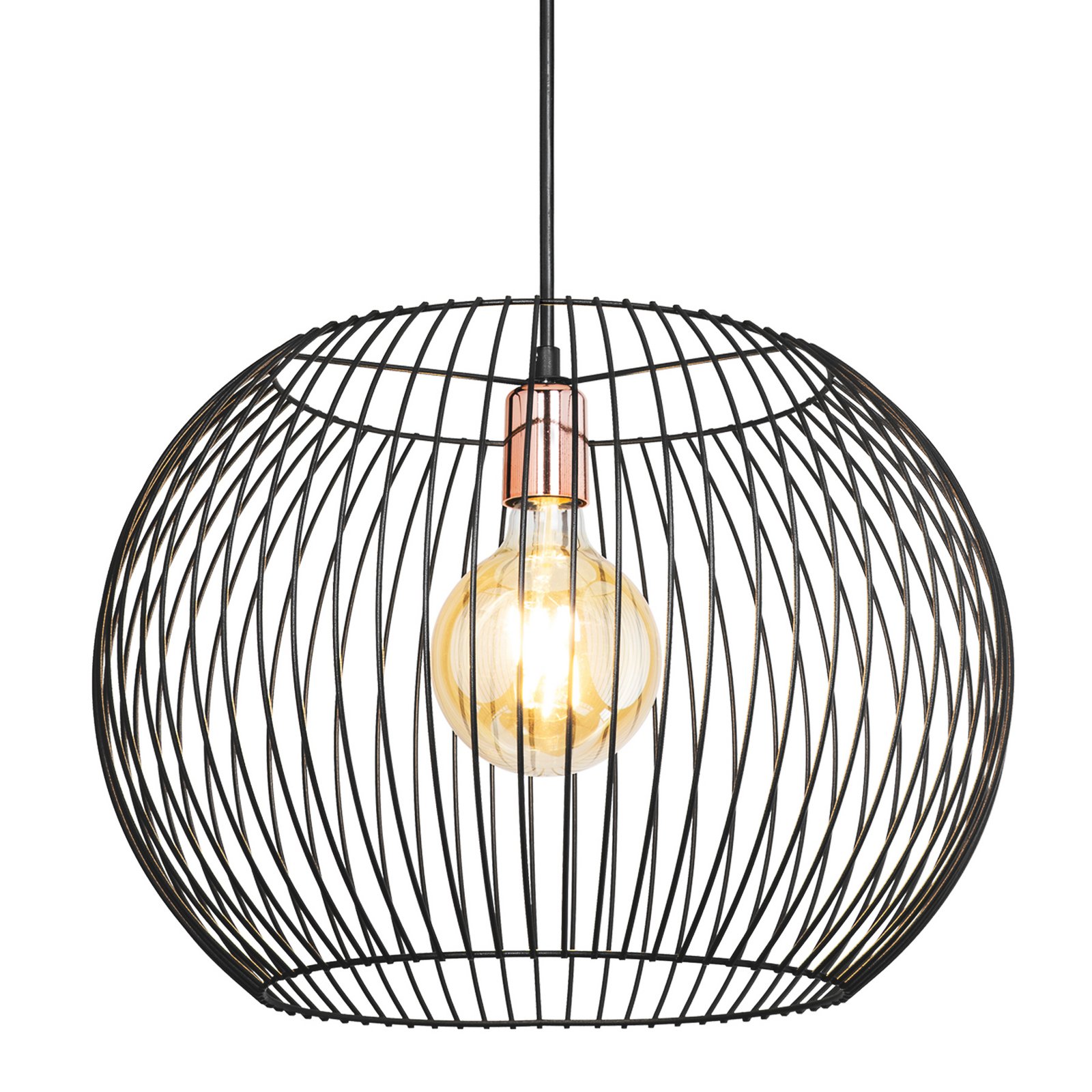 Cordano lógó világítás, fekete, Ø 48 cm, fém