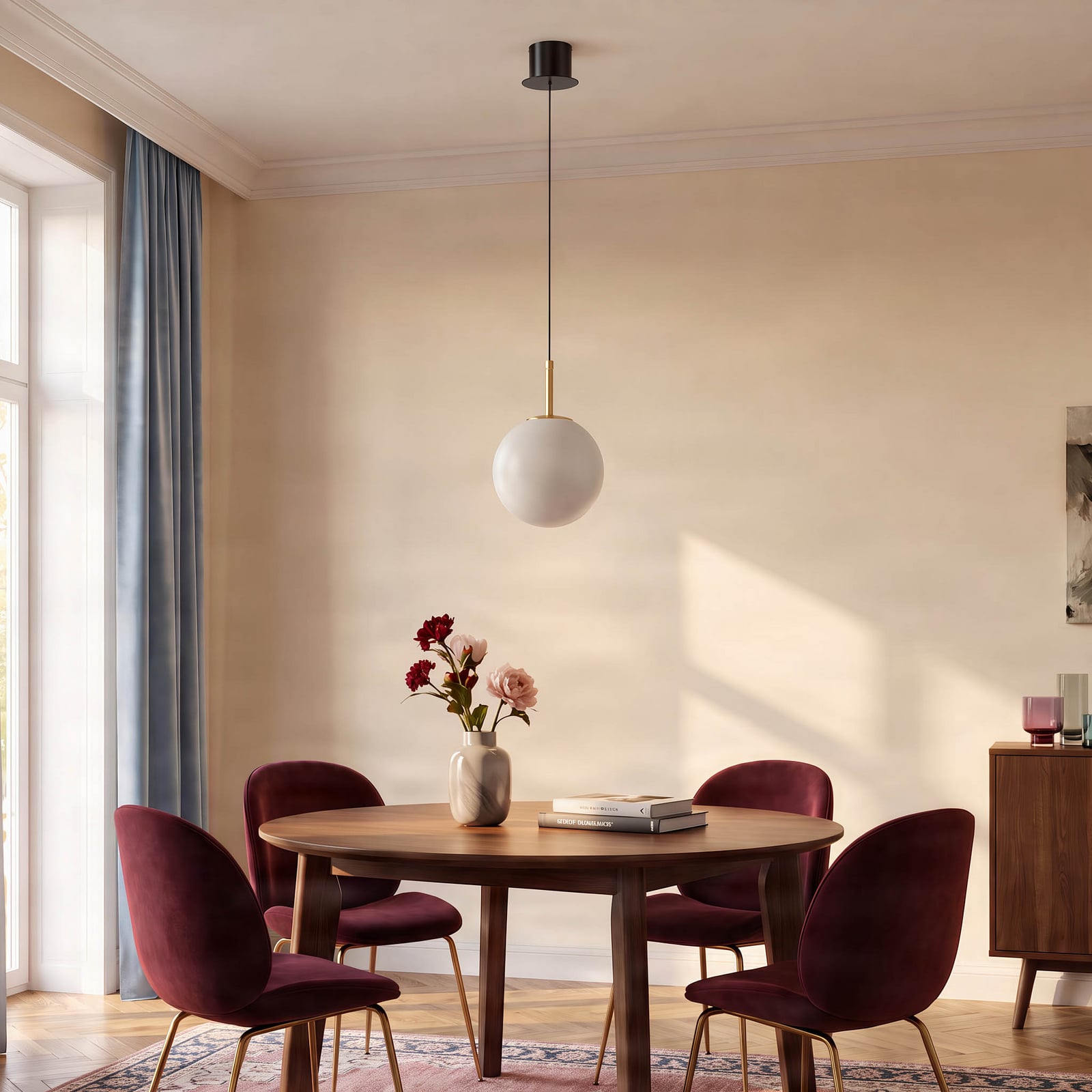 Lucande LED-hengelampe Joran, 1 lyskilde, hvit, glass Lucande LED-hengelampe Joran, 1 lyskilde, hvit, glass