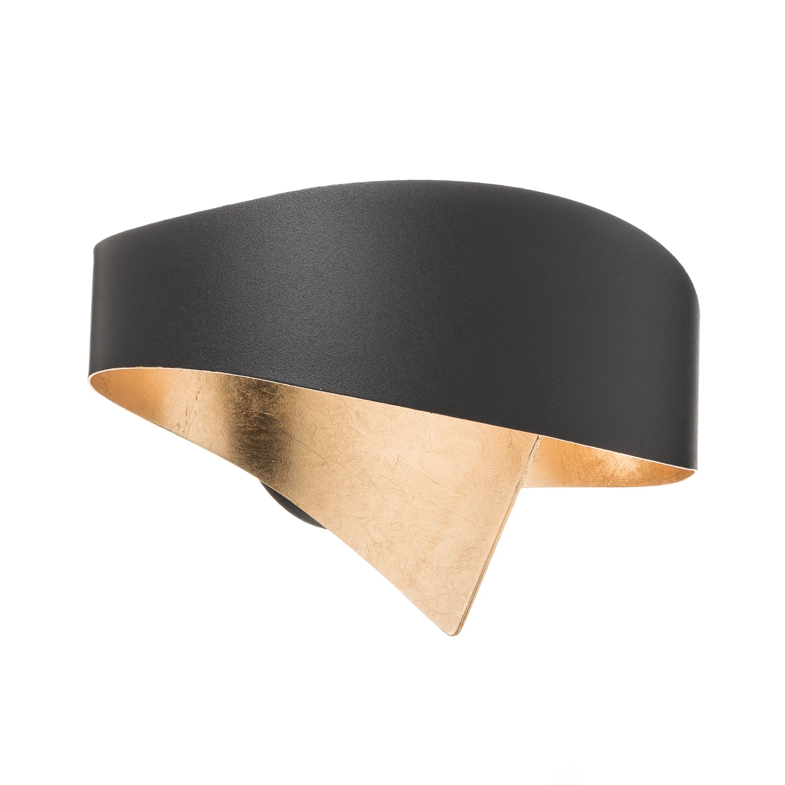 Černozlaté designové nástěnné světlo Scudo