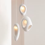 Lámpara colgante KARE Soul Dining, blanca, yeso, 53 cm, G9