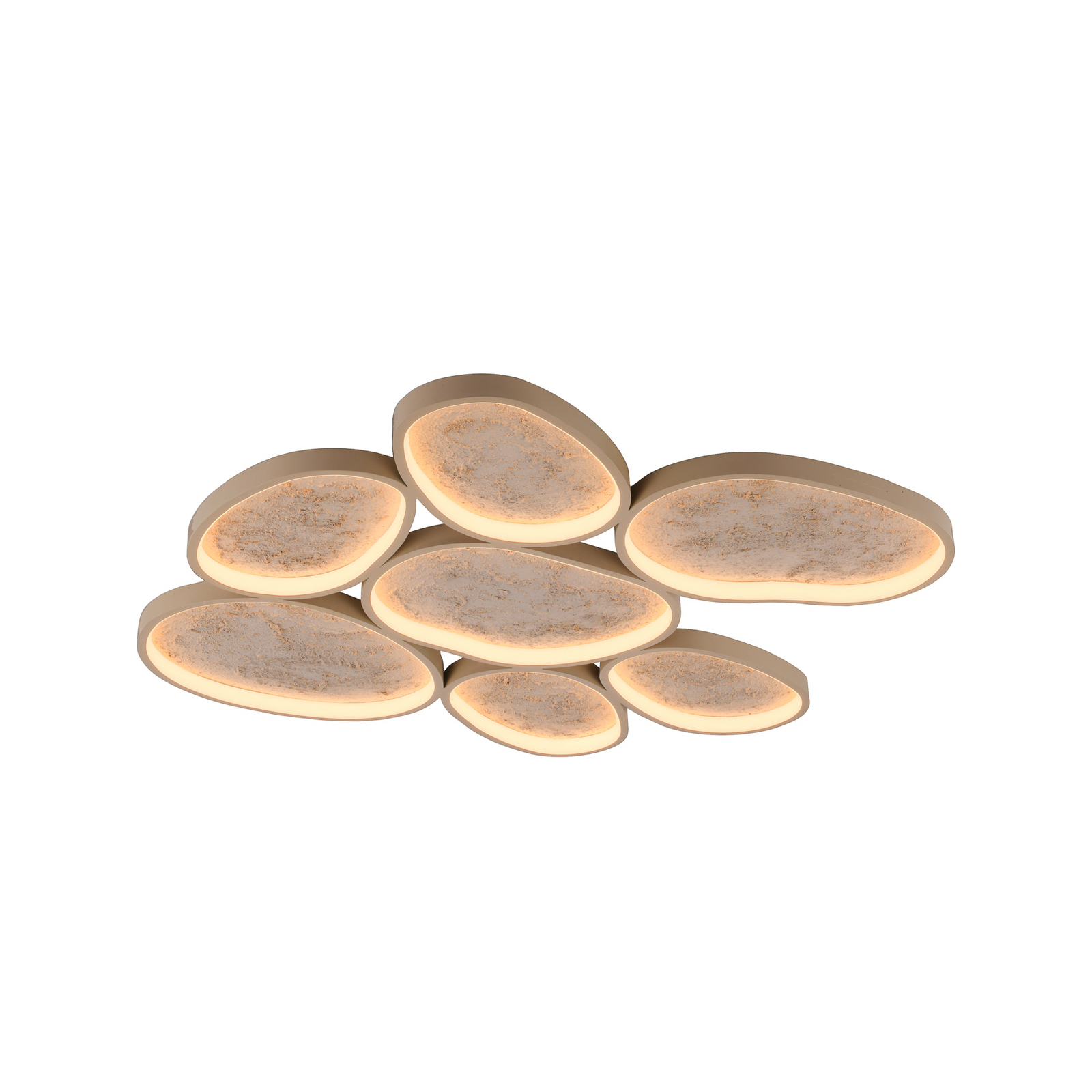 Moonbraker 7 LED ceiling light, sand beige, 3,000K, dimmable Moonbraker 7 LED ceiling light, sand beige, 3,000K, dimmable