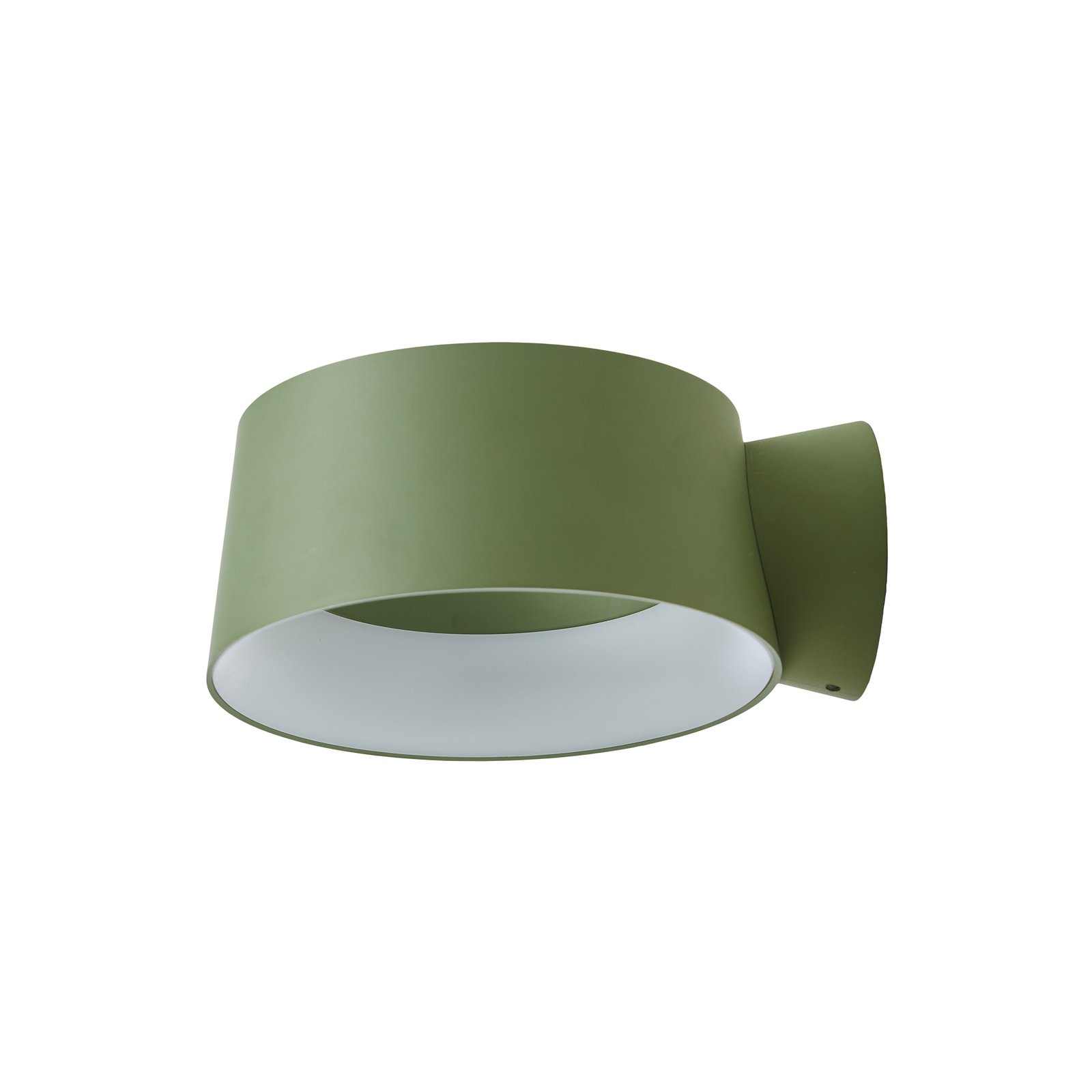 LOOM DESIGN LED wall light Cookie, green, aluminium, Ø 15 cm