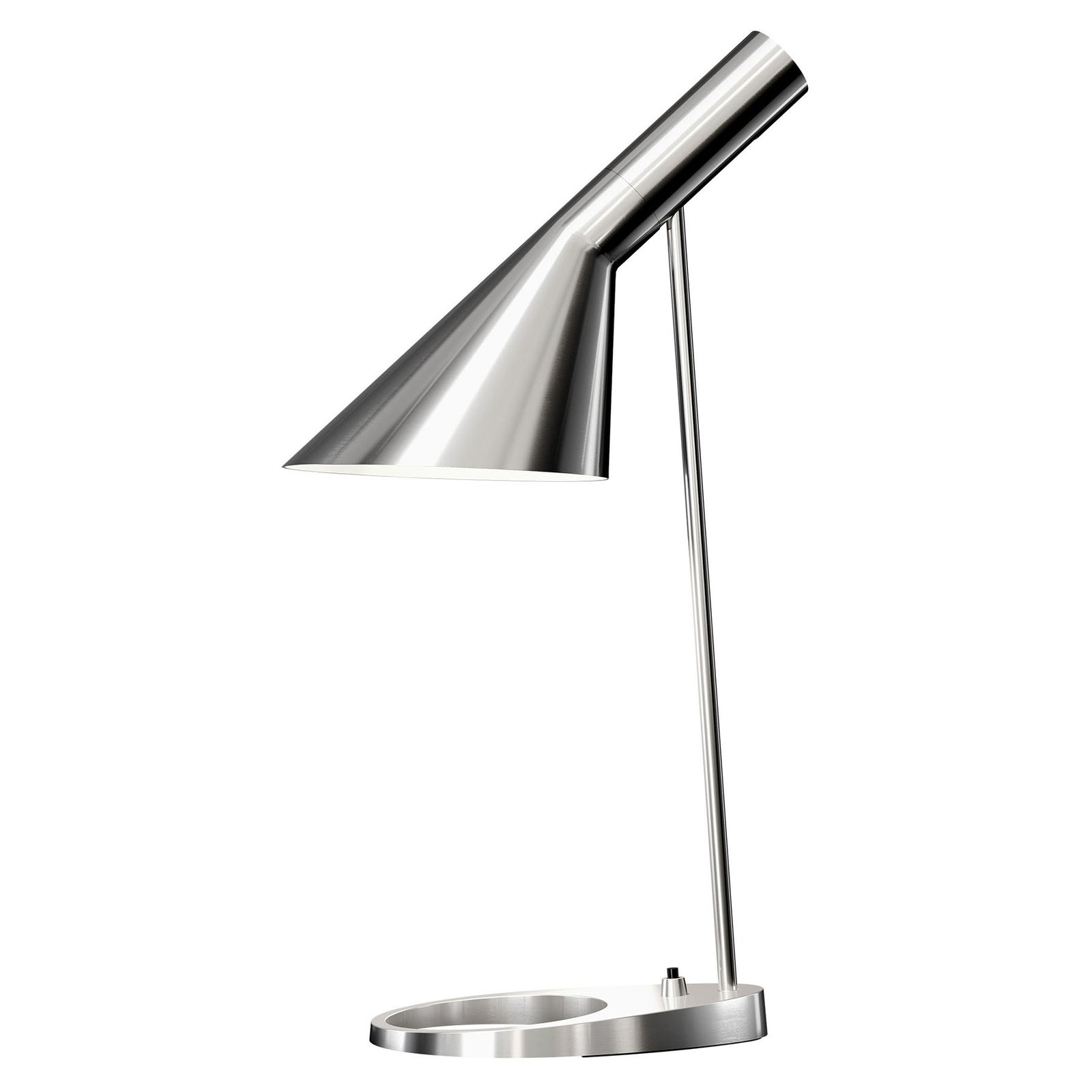 Louis Poulsen AJ – dizajnérska stolná lampa, sivá