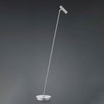 LED-golvlampa Tom, 2 lampor, nickel