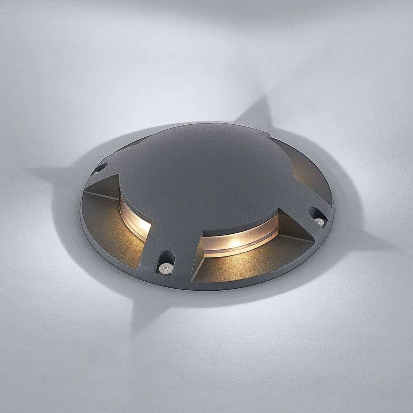 Cormac 4 LED Recessed Ground Spot Dark Grey - Lindby