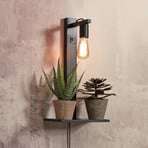 GOOD & MOJO Flores wall light with a shelf, black