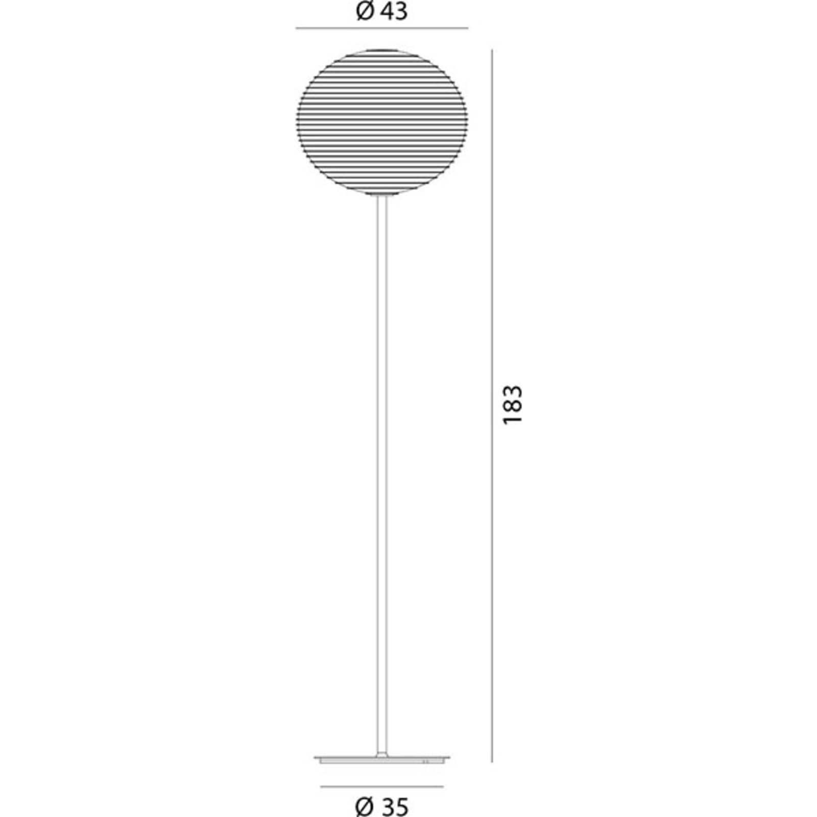 Lampa podłogowa Rotaliana Flow Glass