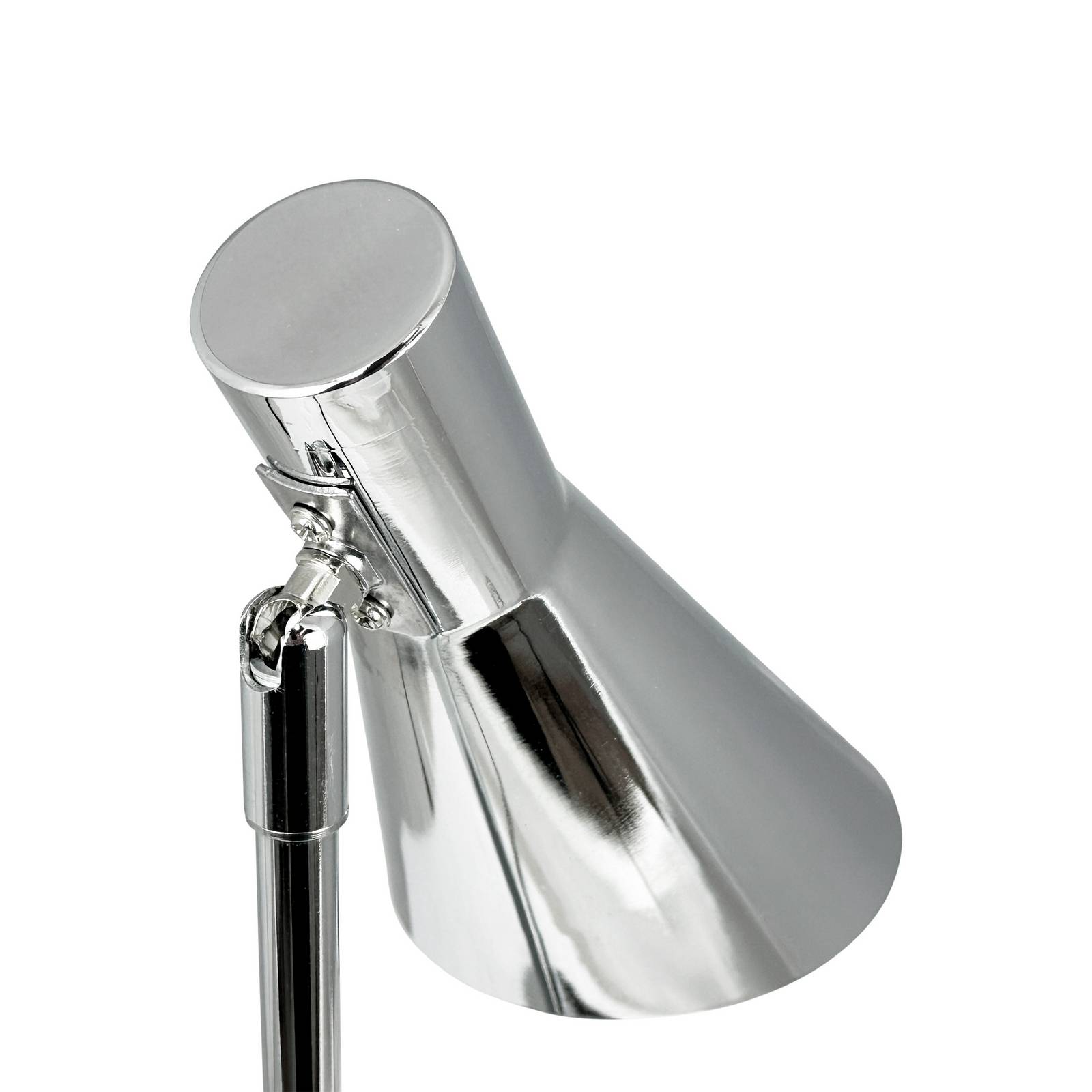Dyberg Larsen lampa stołowa DL12, chrom, wysokość 39,5 cm, metal