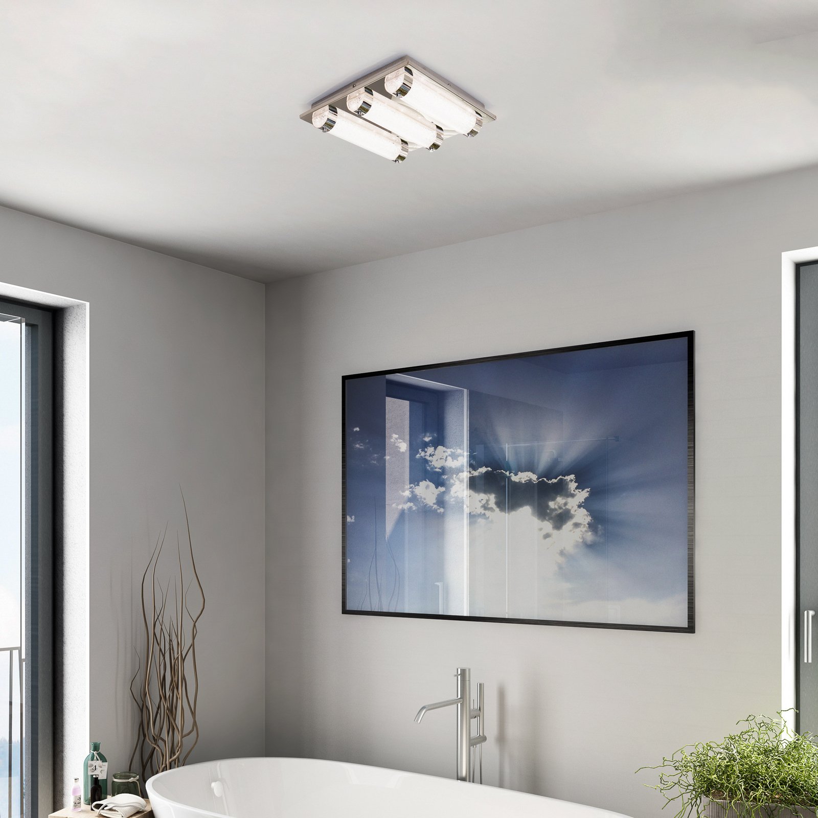 Tolorico LED mennyezeti lámpa, 35 cm négyzet Tolorico LED mennyezeti lámpa, 35 cm négyzet