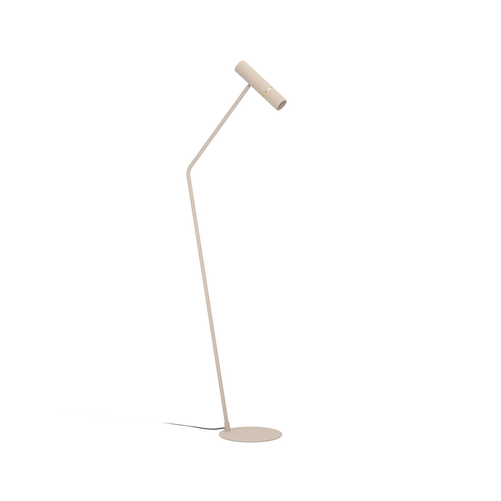 LED floor lamp Caminia, height 158.5 cm, sand-coloured, steel