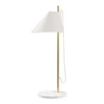 Louis Poulsen marmorbordslampa Yuh Brass, vit