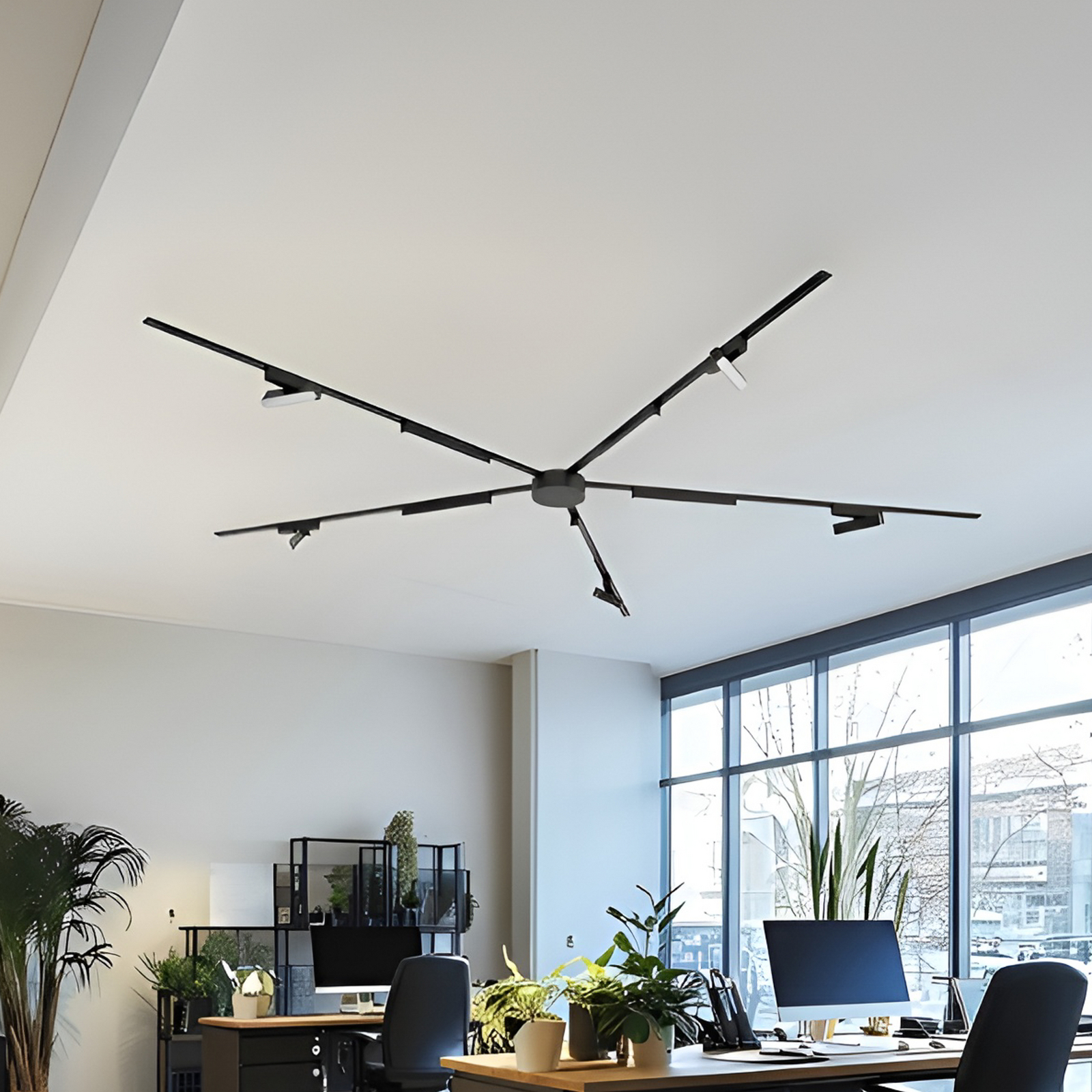 Système de lampes sur rail 48 V Lumaro, réglette lumineuse, à 10 lampes, noir