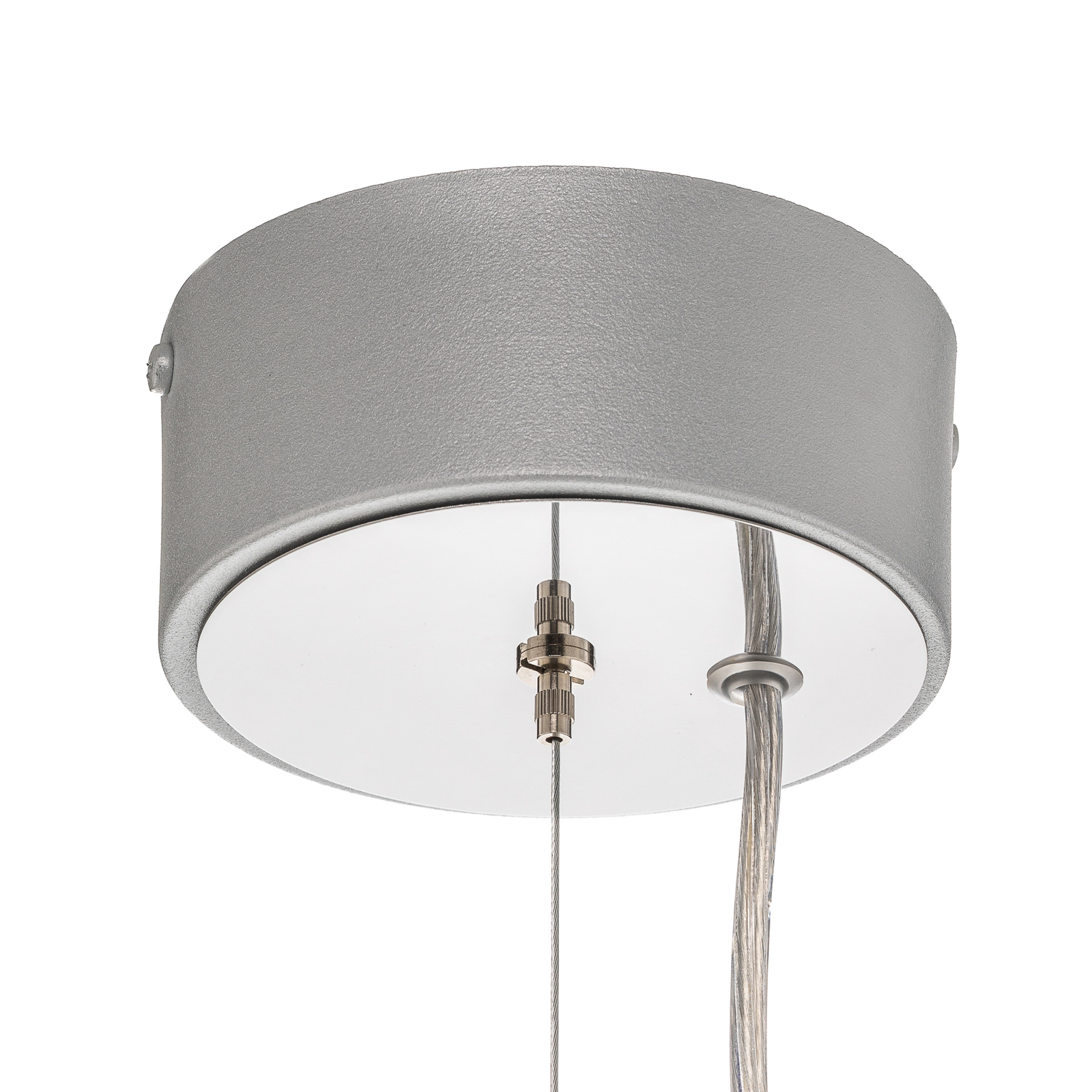 Vento pendant light, aluminium-coloured, Ø 60 cm, metal, E27