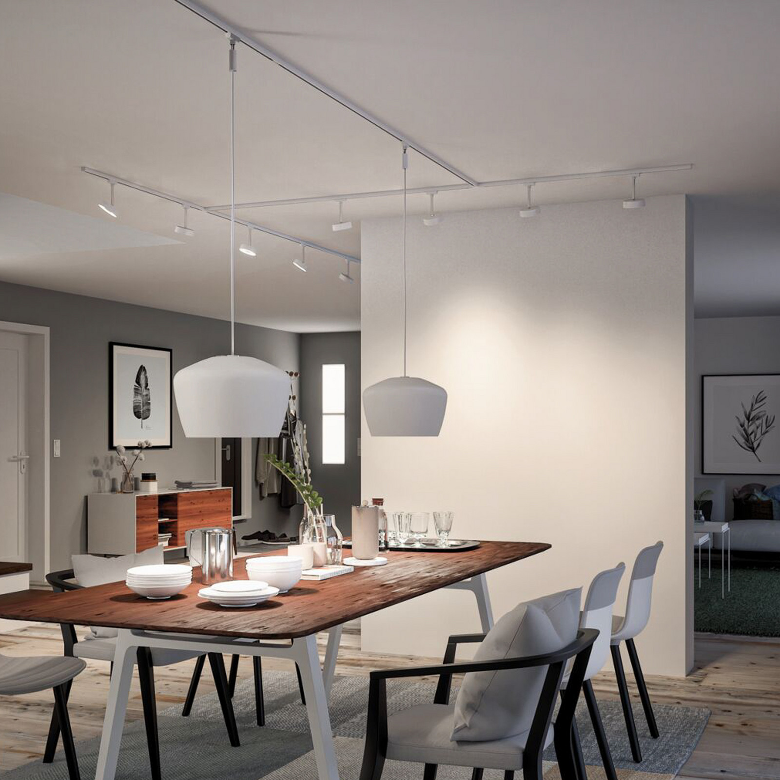 Paulmann URail - Rail d'éclairage - 10cm - Aluminium - Blanc éclatant