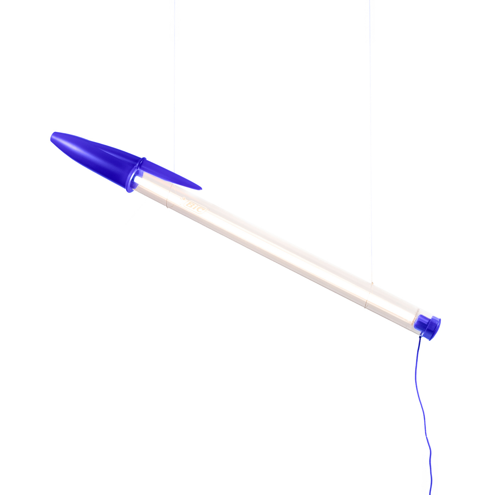 BIC LED-Pendelleuchte, blau, Länge 173 cm - Seletti BIC LED-Pendelleuchte, blau, Länge 173 cm - Seletti