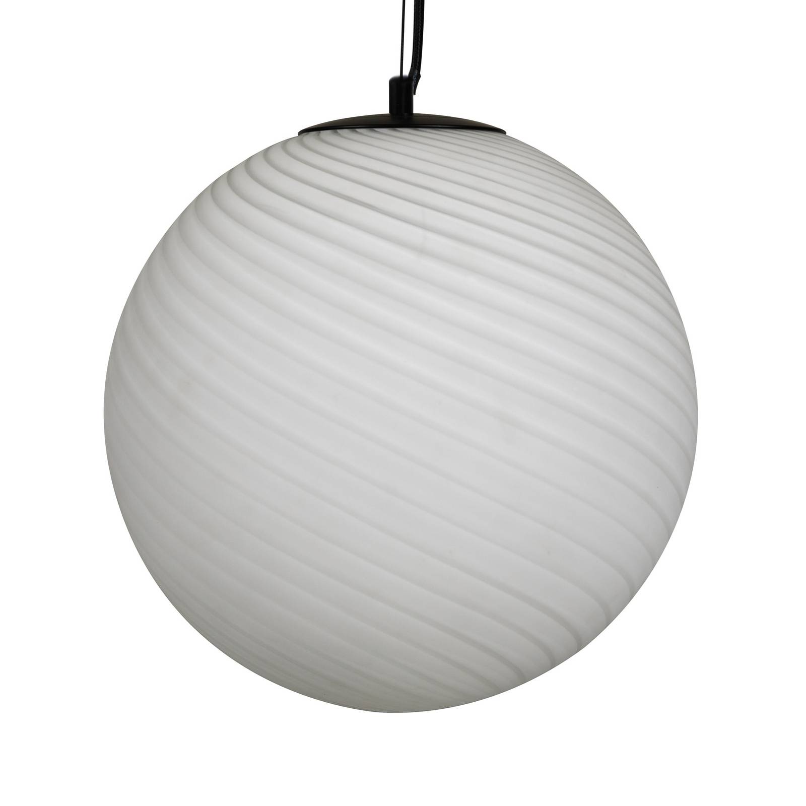 Lampa wisząca Lucande Kestralia, biała, szkło, Ø 36,8 cm, E27