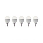 Lindby LED teardrop bulb, E14, 4.9W, 3,000K, 470lm, set of 5