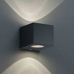 Angular LED outdoor wall light Cordoba, black
