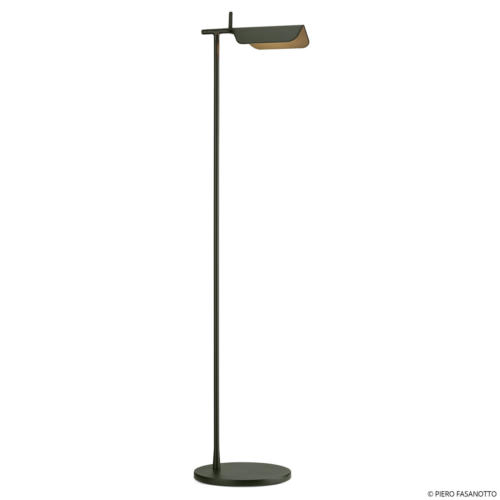 FLOS Tab F lampa stojąca LED, ciemnozielona matowa