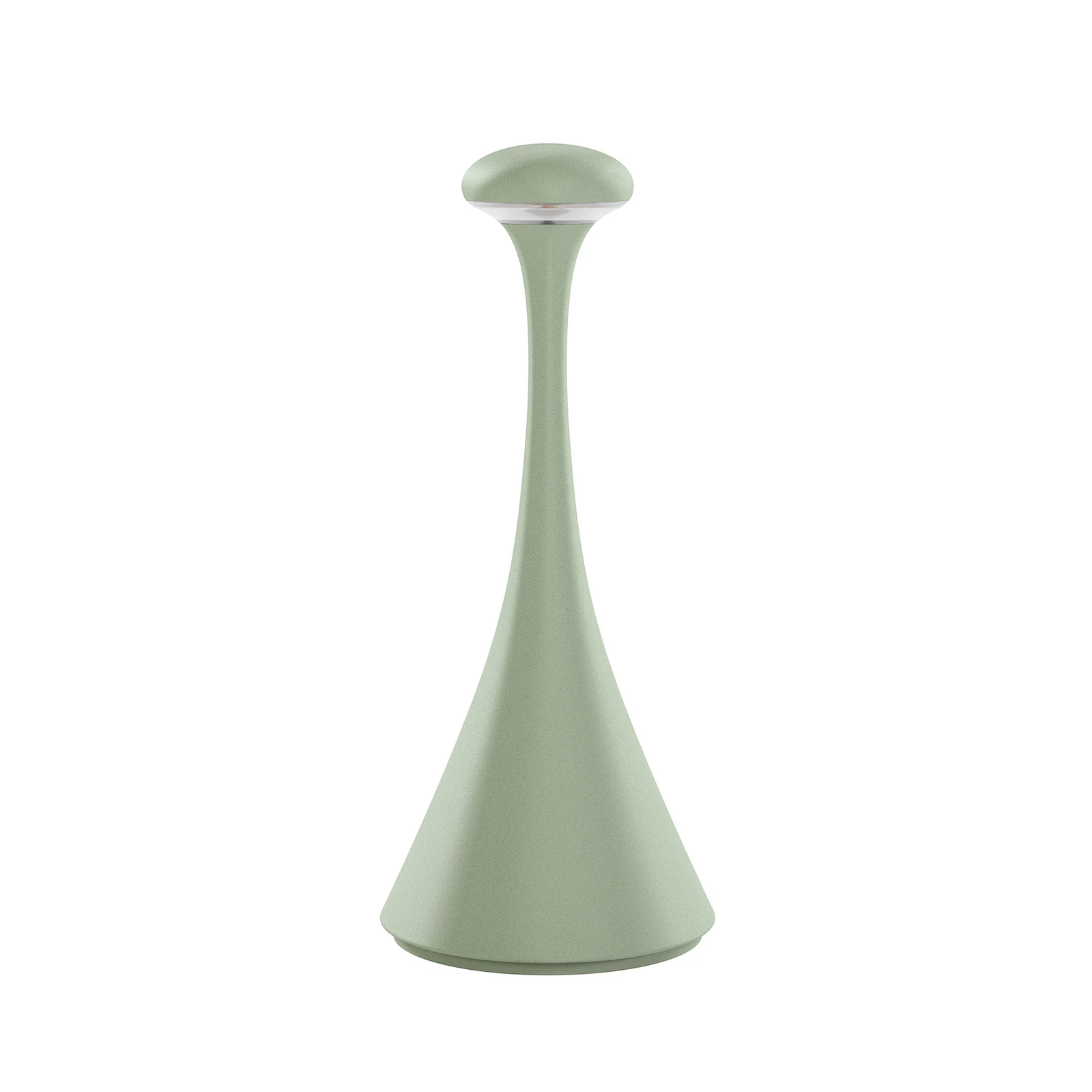 Candeeiro de mesa recarregável LED Nudrop mini, verde sábio, IP54, regulável
