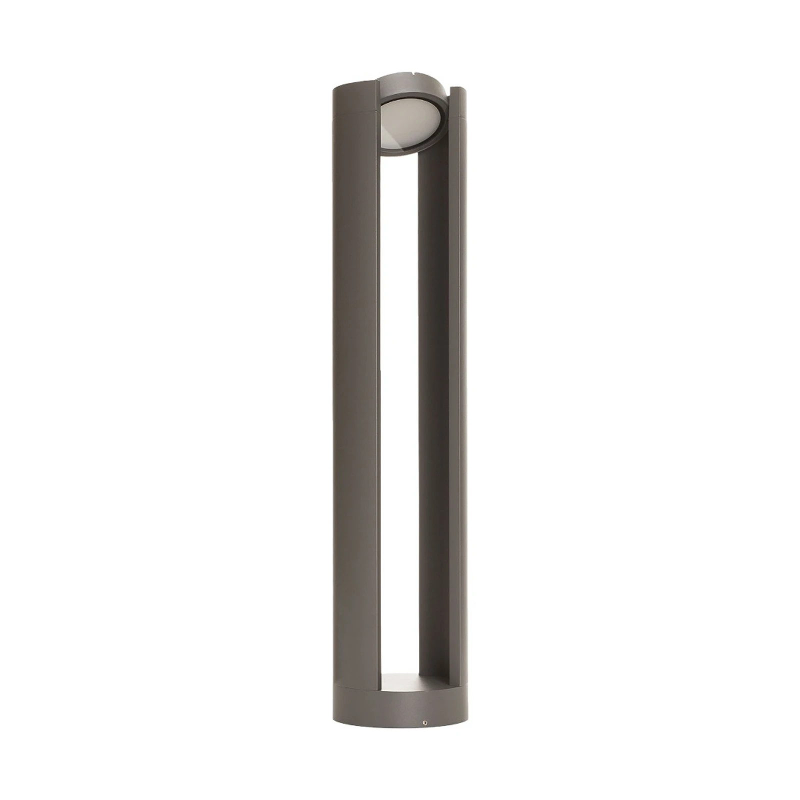 Lucande LED-Pollerleuchte Dylen, grau, Metall, 80 cm, IP65