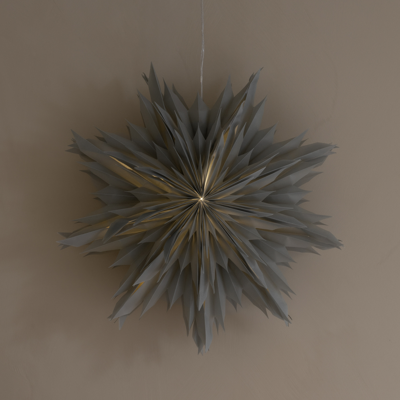 Oslo Estrella de papel, gris, Ø 60 cm, papel - Watt & Veke