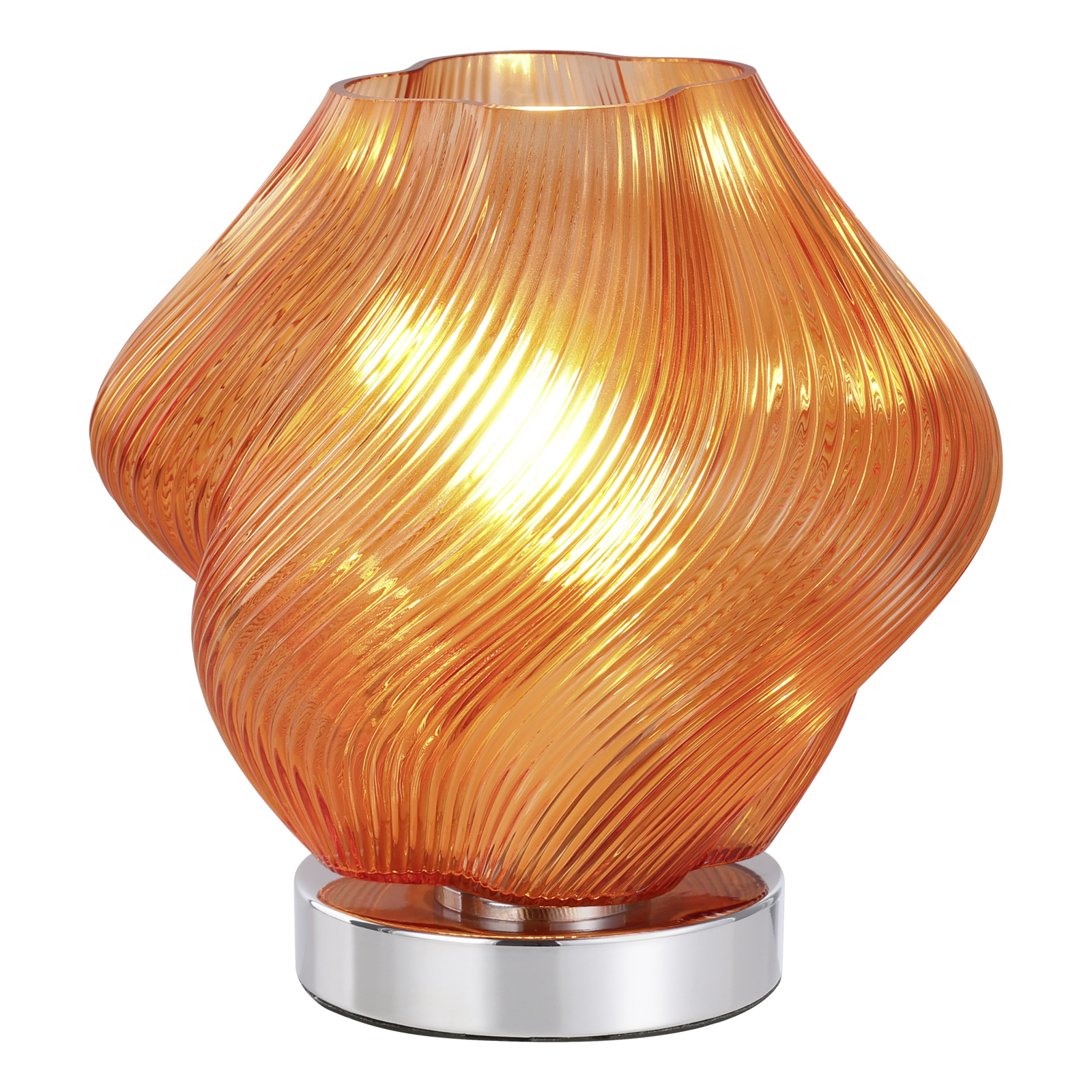 Stolová lampa Meliciano, oranžová, sklo, výška 23 cm, E27 Stolová lampa Meliciano, oranžová, sklo, výška 23 cm, E27
