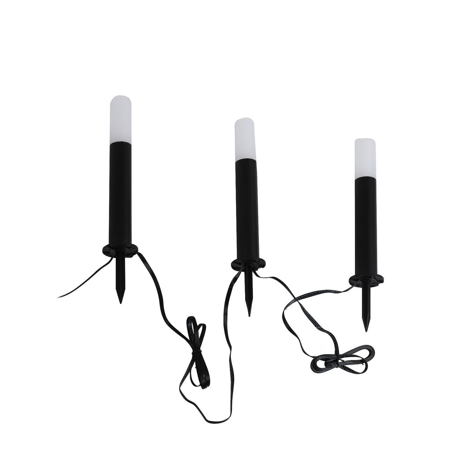 Lindby Smart LED-Sockelleuchte Elvor, CCT, RGB, Tuya, 3er