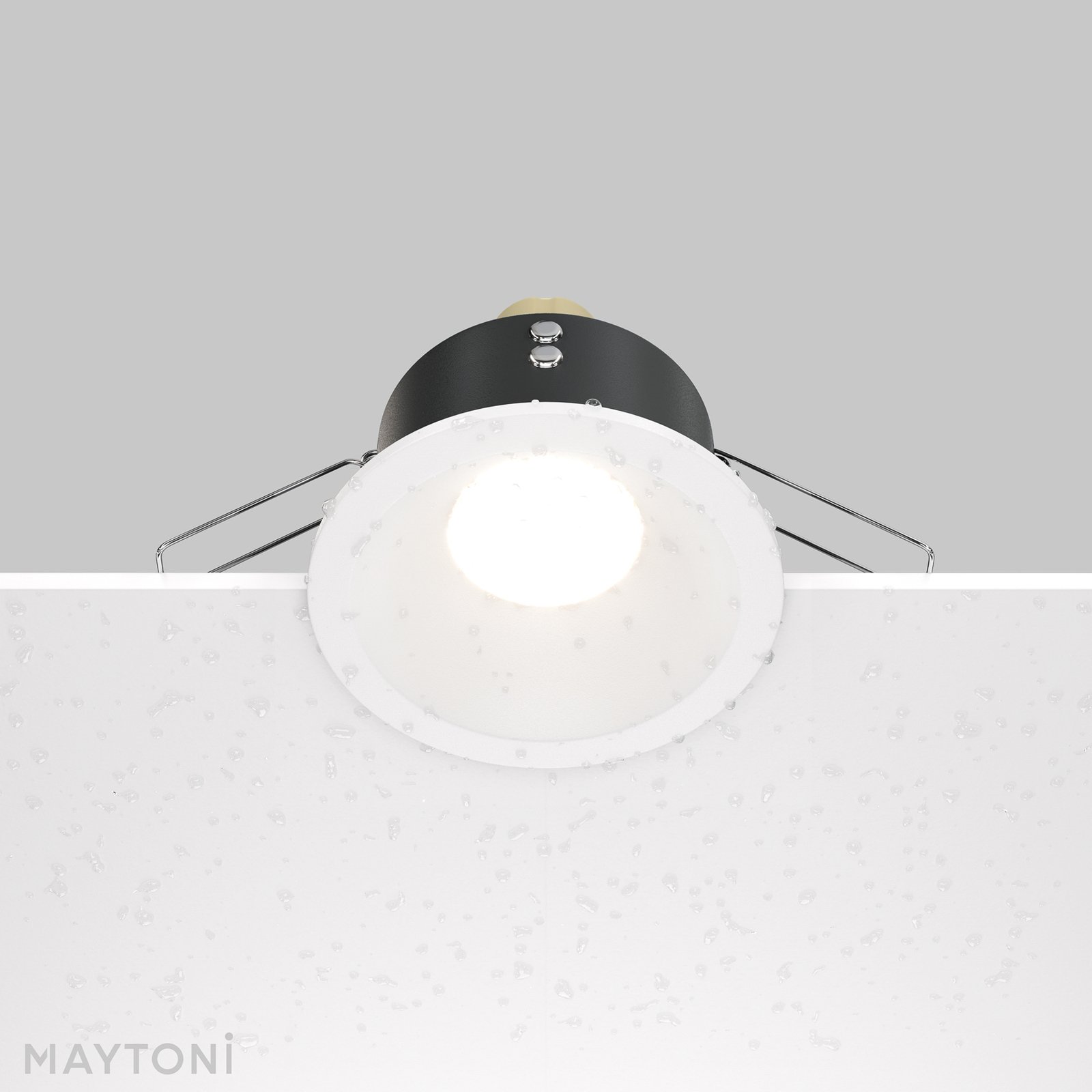 Maytoni plafoniera a incasso Zoom bianco Ø 8,5 cm alluminio IP65 GU10