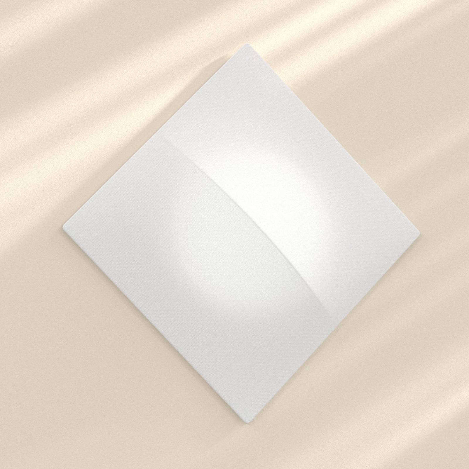 Nelly S - vierkante wandlamp met stof 100 cm