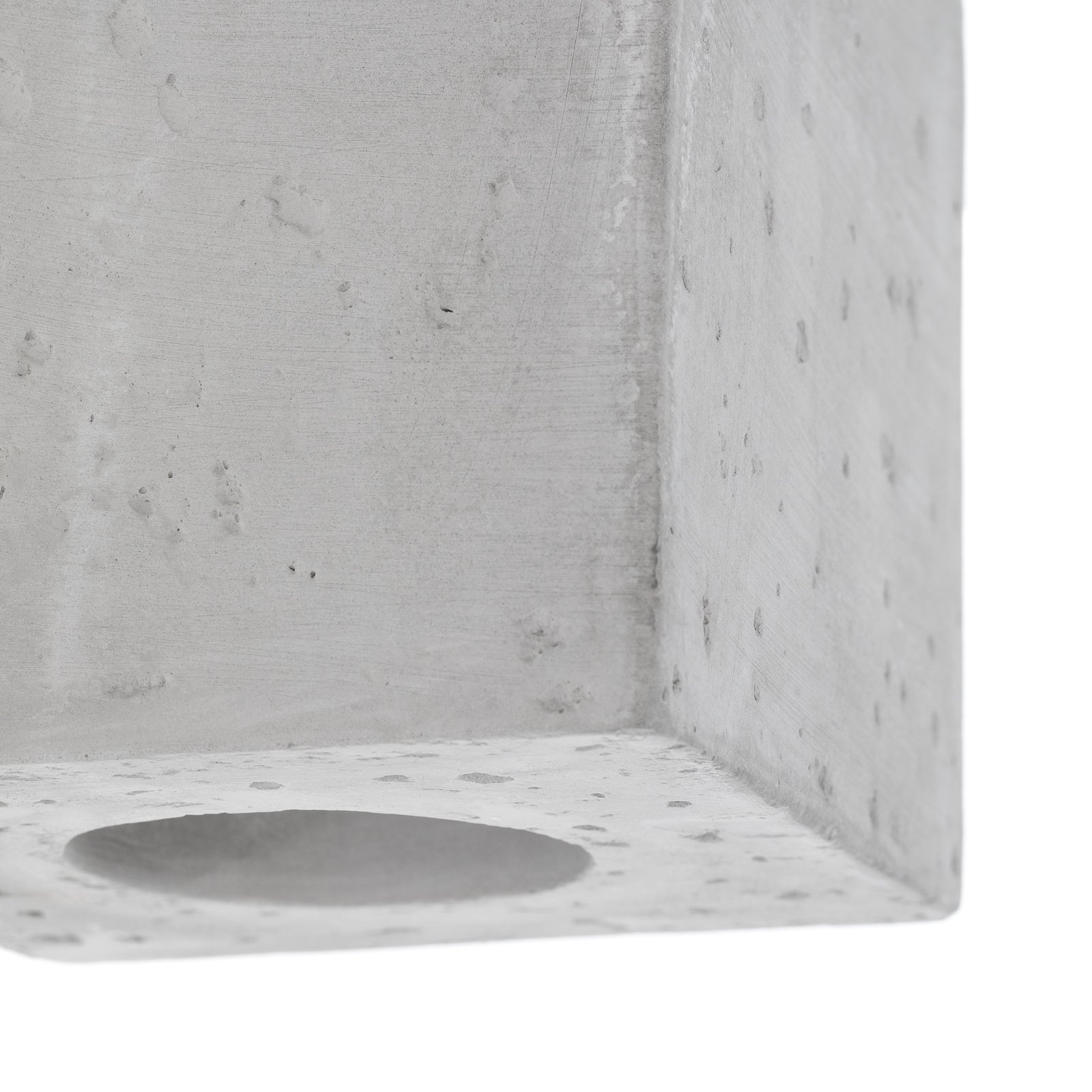 Plafondlamp Ara als betonnen kubus 10cm x 10cm