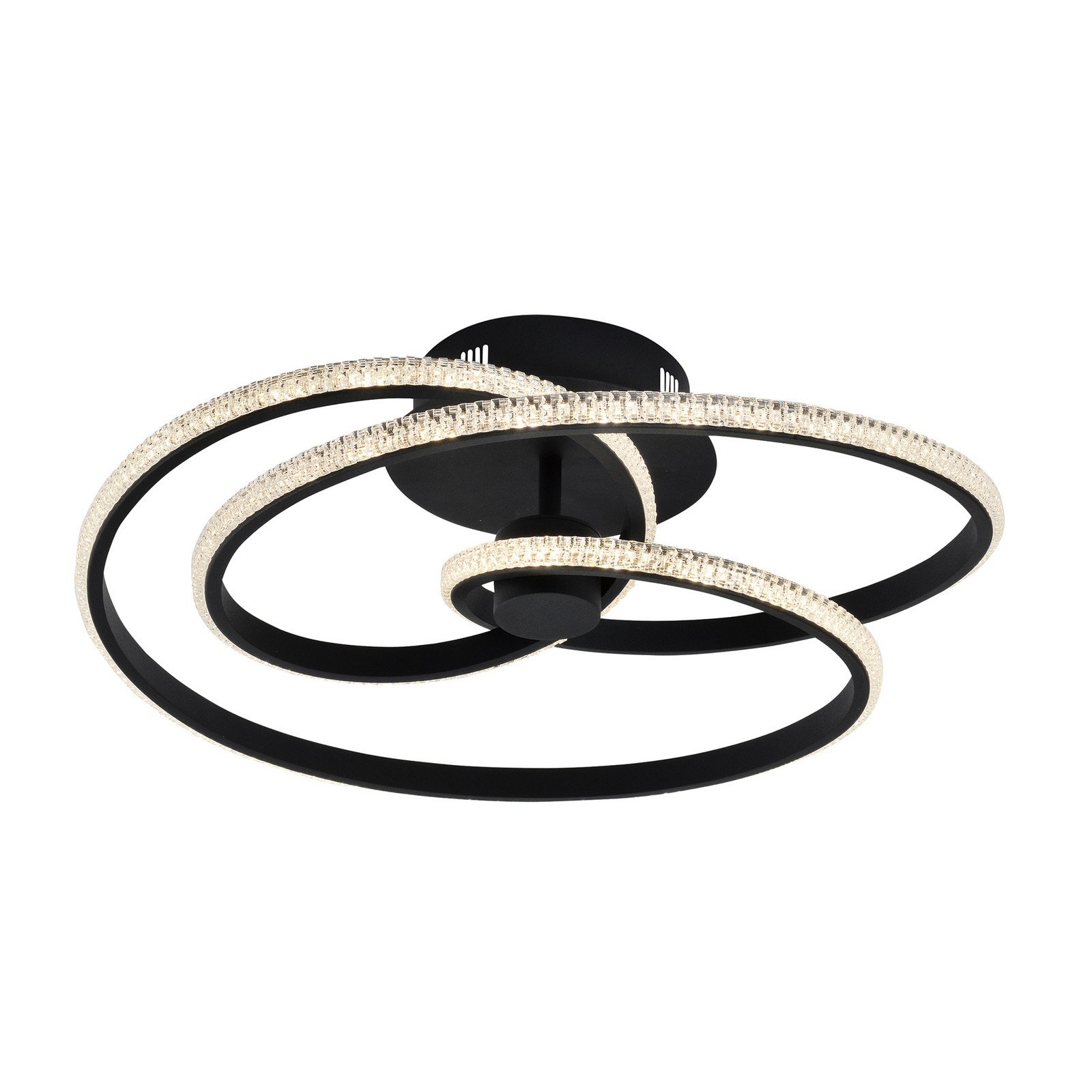 Plafonieră cu LED Berlin negru 40 W Ø 52 cm