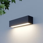 Lucande LED-Außenwandlampe Lengo, 25 cm, grafit, down, 3000K