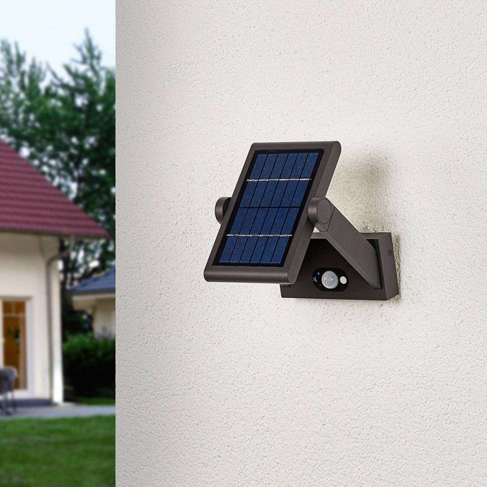 Vakerian Celulă Solară Aplică de Perete w/Sensor Graphite - Lucande