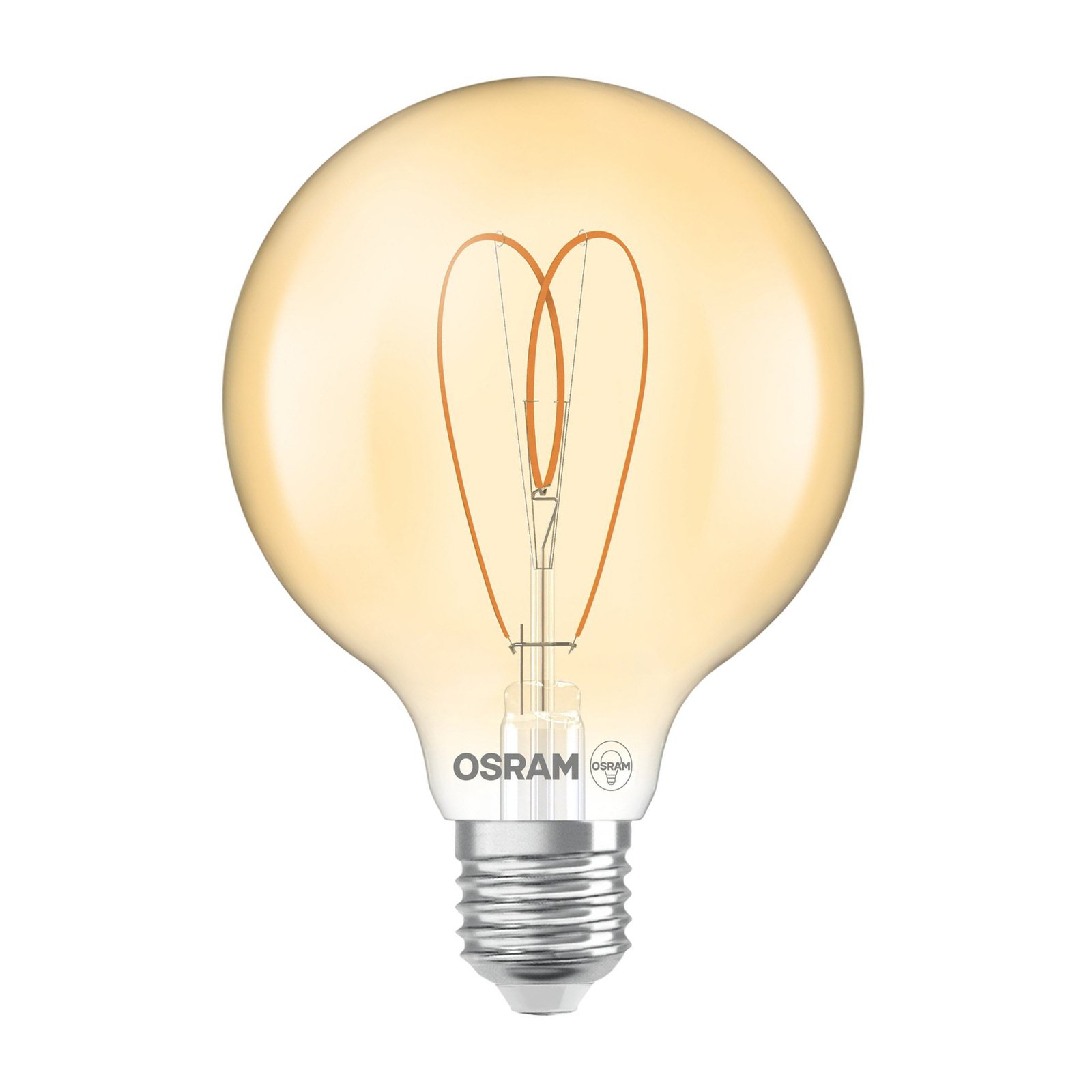 OSRAM LED Vintage G95 E27 8W 922 Heart Filament gold dim