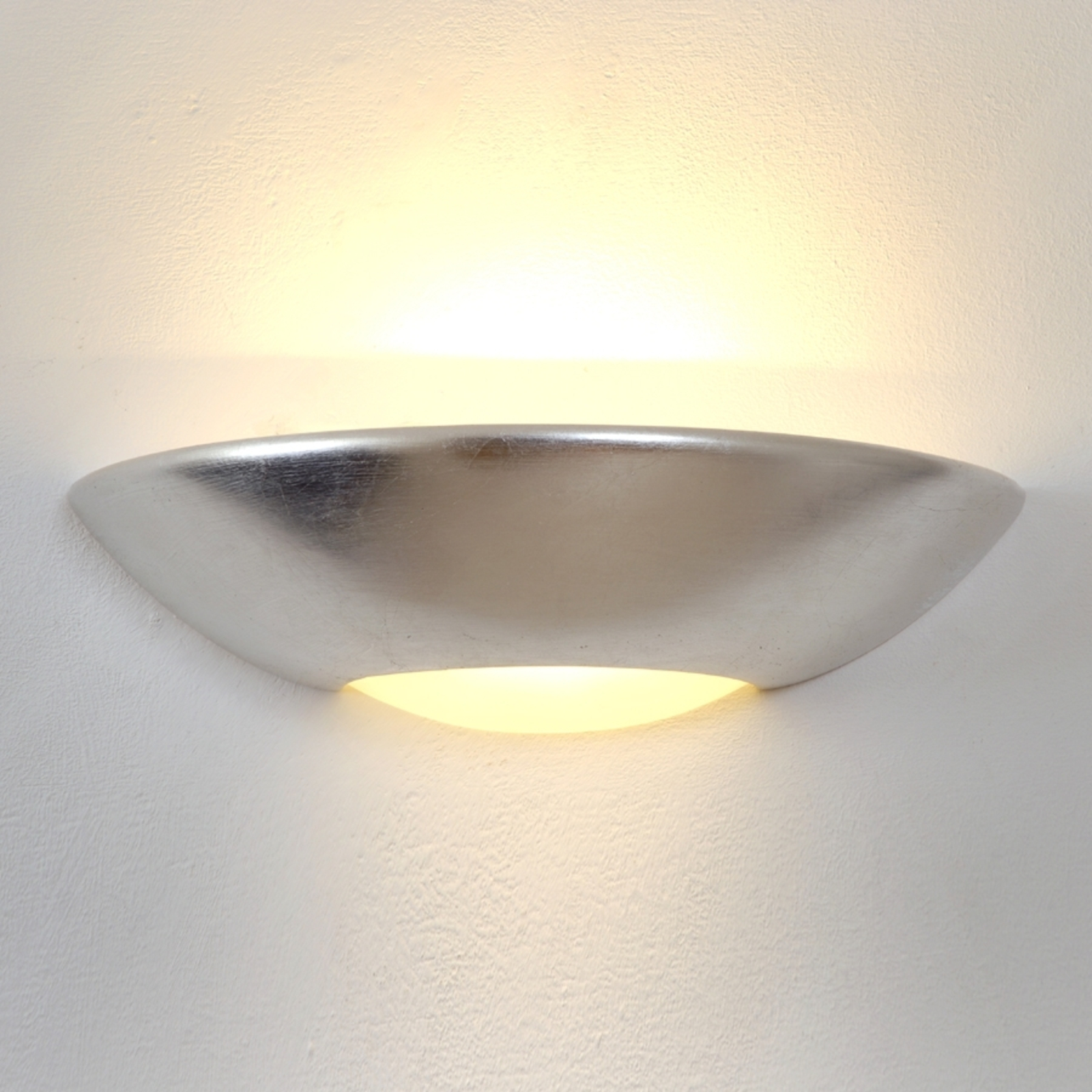 Egyszerű fali lámpa Matteo, ezüst