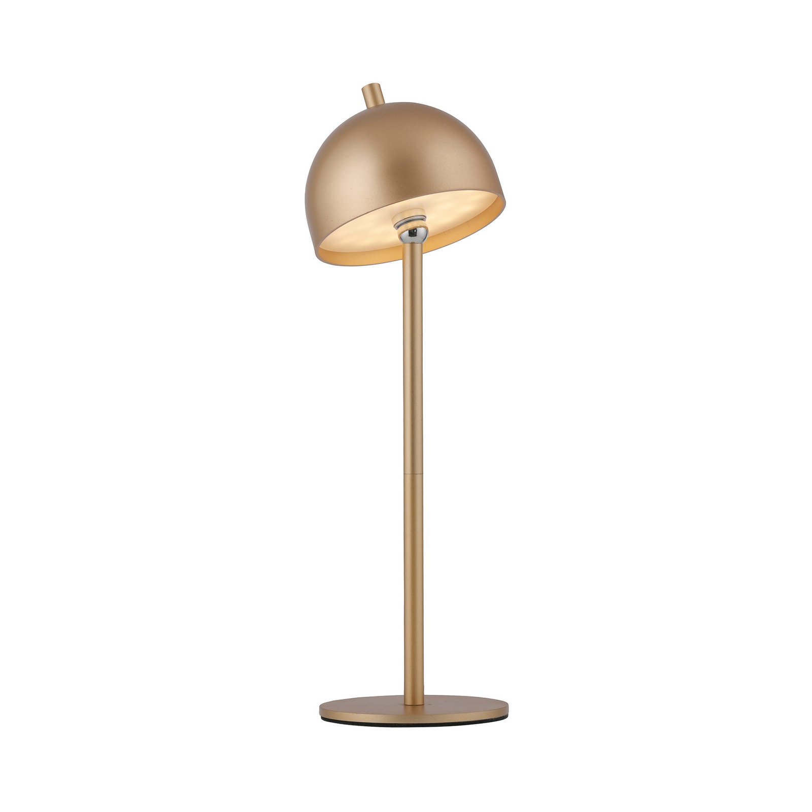 Schöner Wohnen LED-akkukäyttöinen pöytälamppu Bellies, kullanvärinen, IP54 Schöner Wohnen LED-akkukäyttöinen pöytälamppu Bellies, kullanvärinen, IP54