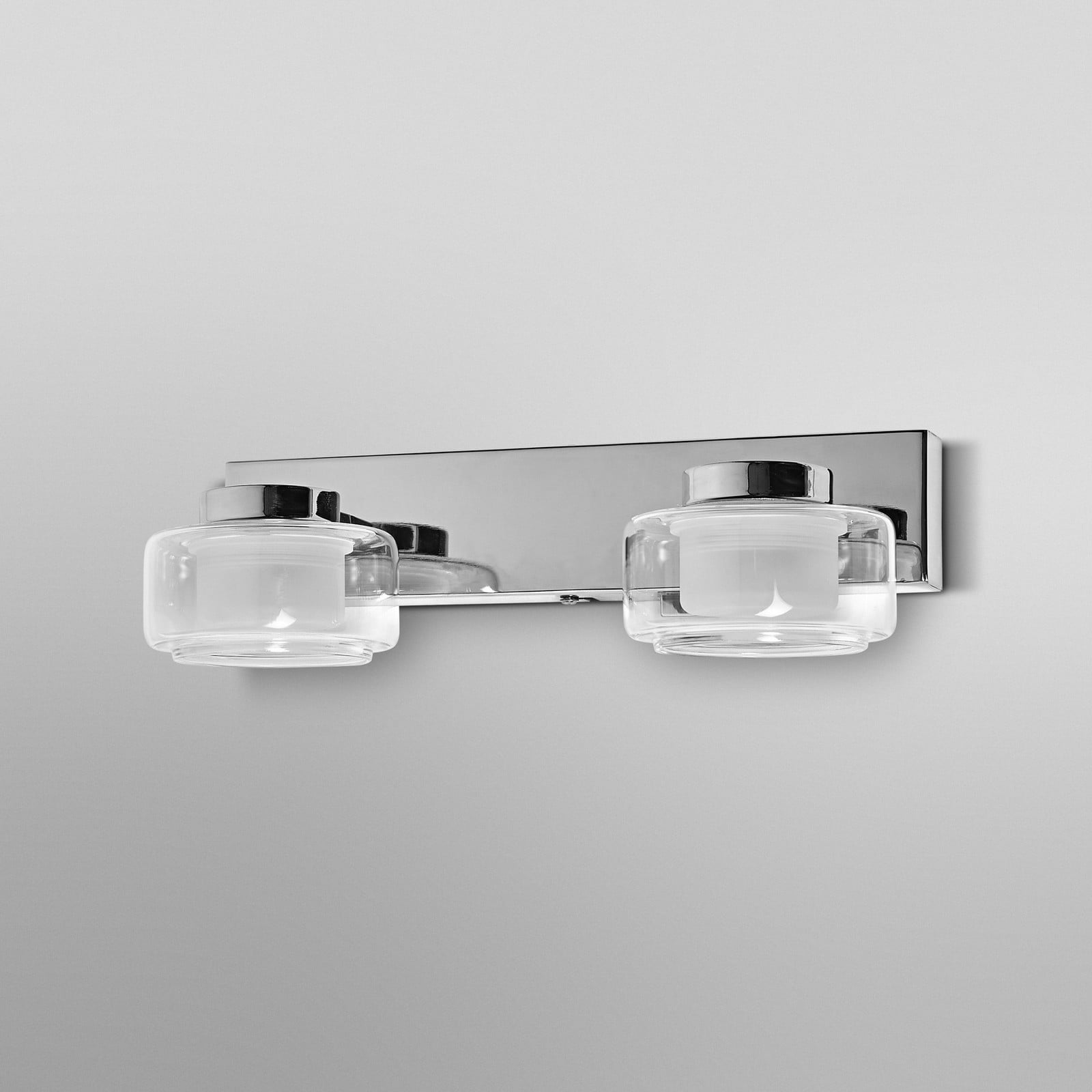 LEDVANCE Aplică de perete cu LED Orbis Flame 2 becuri crom IP44 - Baie - crom clar - Metal